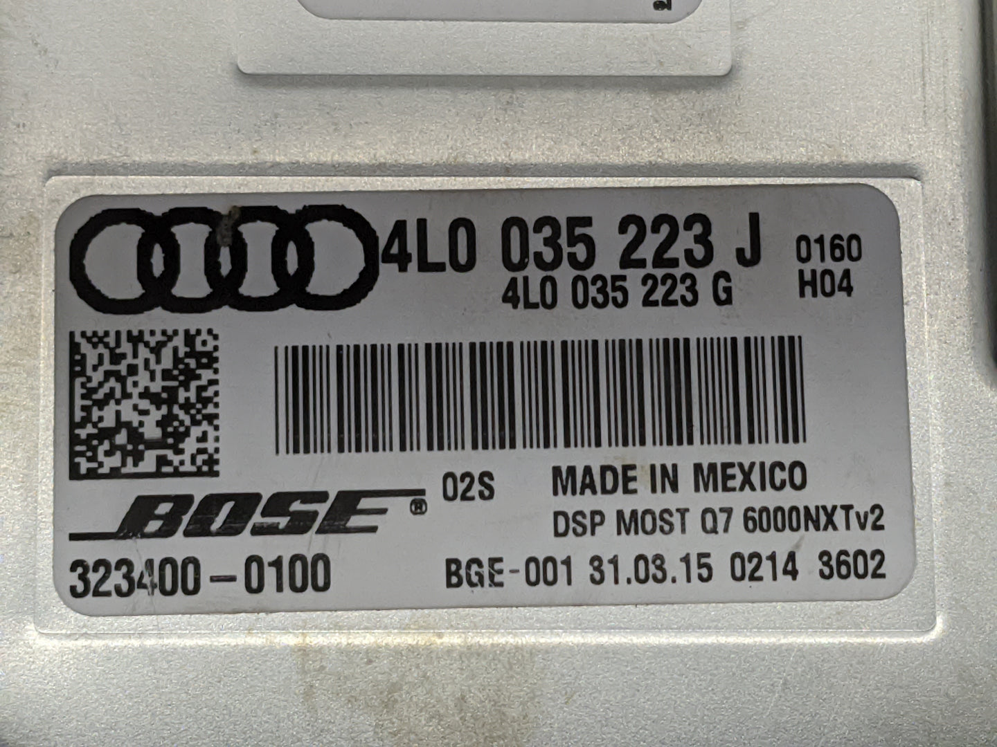 2013-2015 Audi Q7 Radio Speaker Amplifier 1478768 - Oemusedautoparts1.com