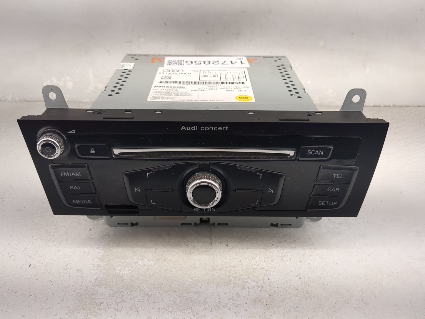 2015 Audi S5 Radio AM FM Cd Player Receiver Replacement P/N:8R1035186Q CQ-JA12E6AE Fits OEM Used Auto Parts - Oemusedautopar