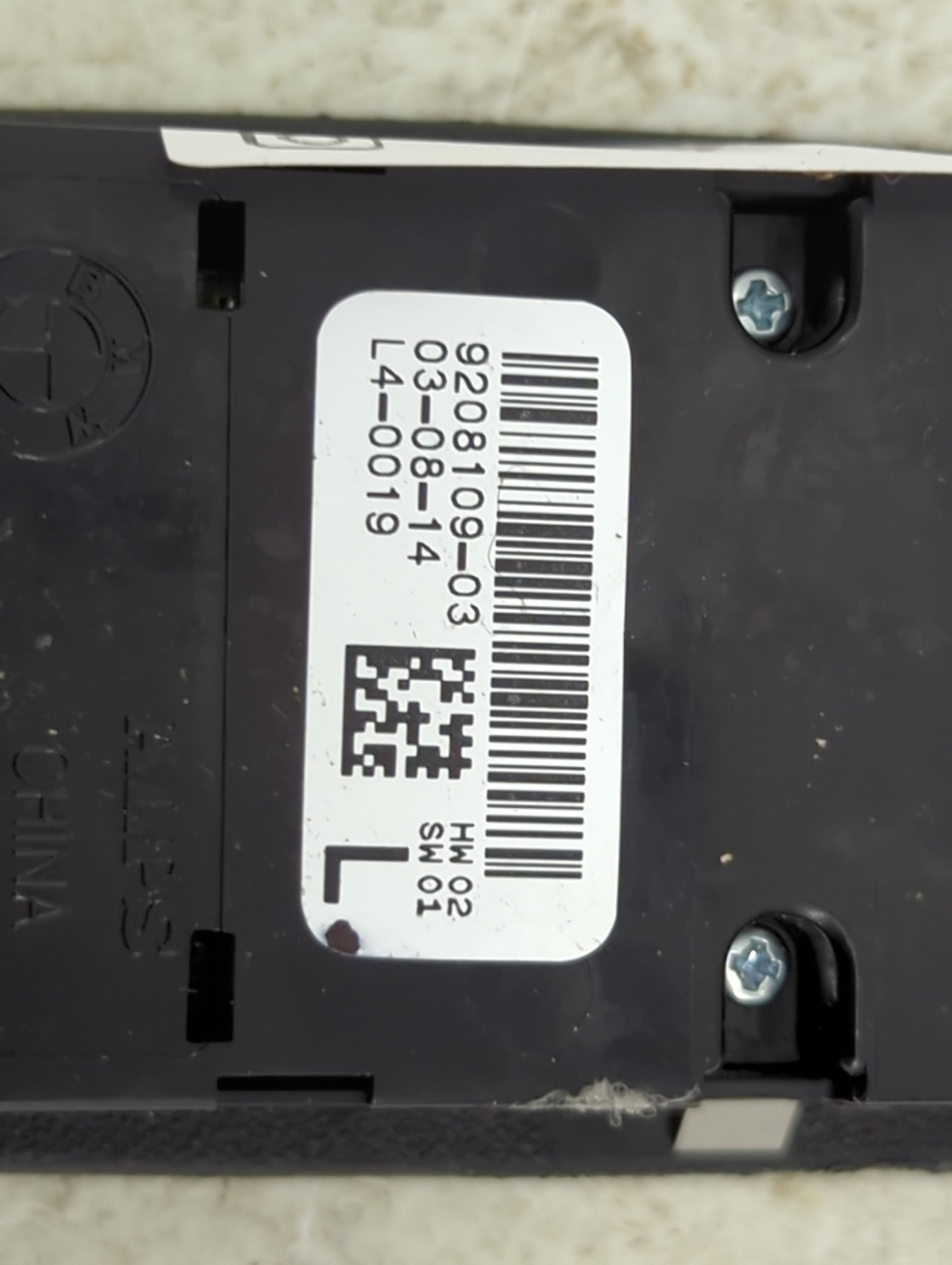 2012-2018 Bmw 320i Master Power Window Switch Replacement Driver Side Left P/N:9208109-03 Fits OEM Used Auto Parts - Oemused