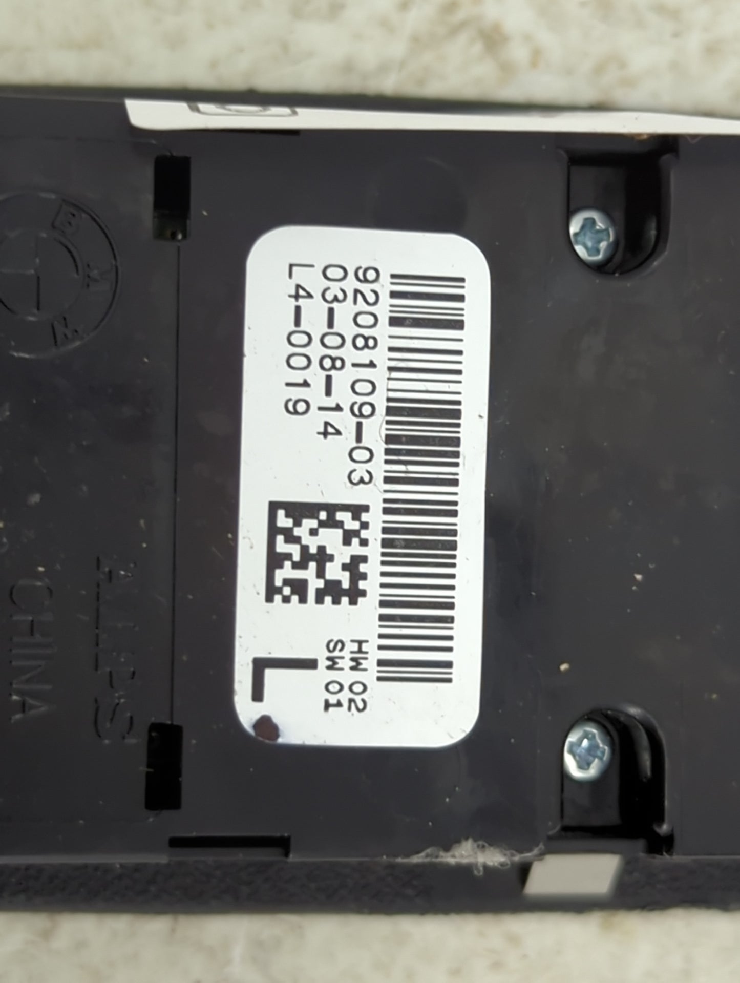 2012-2018 Bmw 320i Master Power Window Switch Replacement Driver Side Left P/N:9208109-03 Fits OEM Used Auto Parts - Oemused