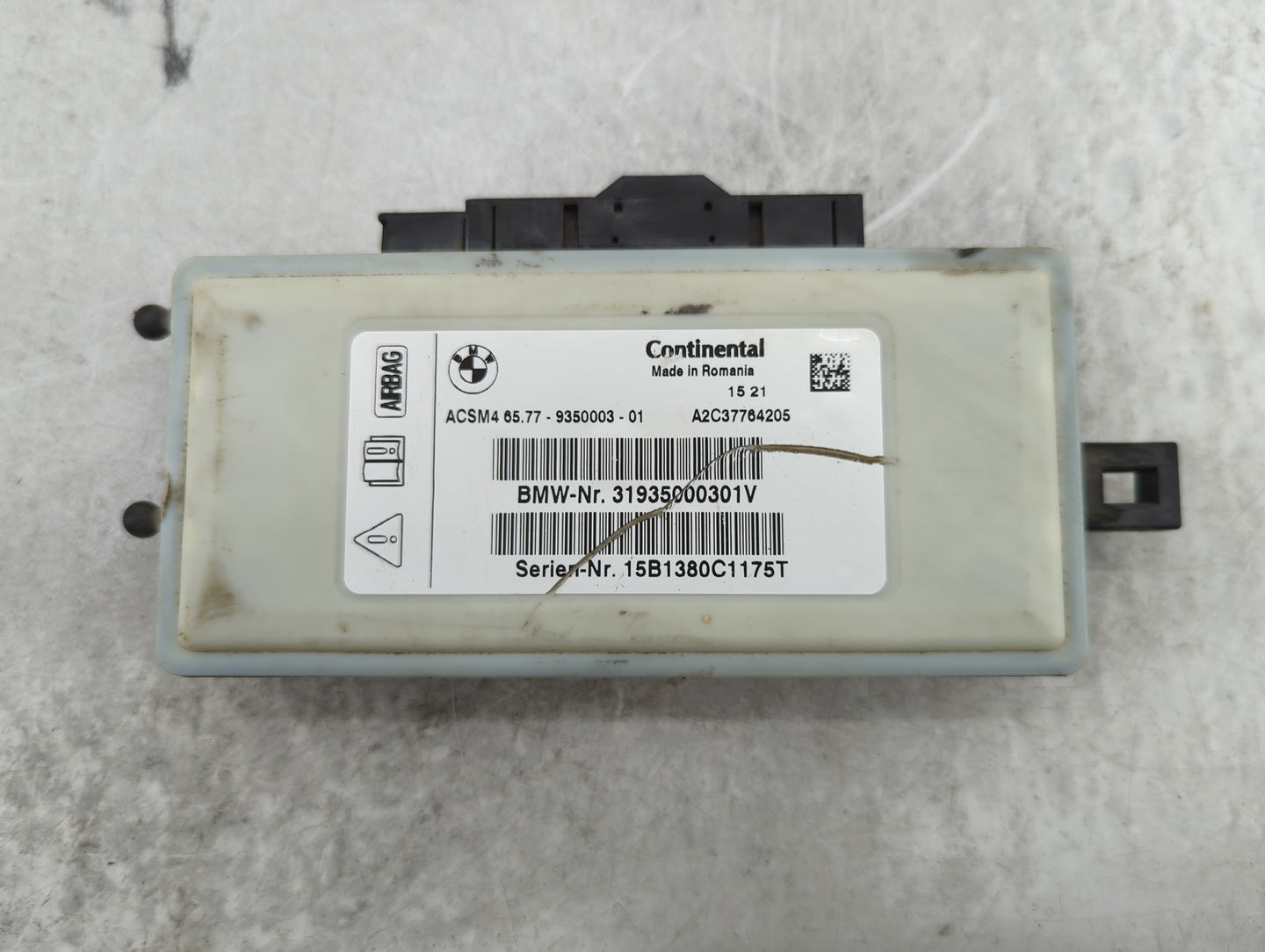 Bmw 328 Safety Restraint Srs Airbag Control Module - Oemusedautoparts1.com