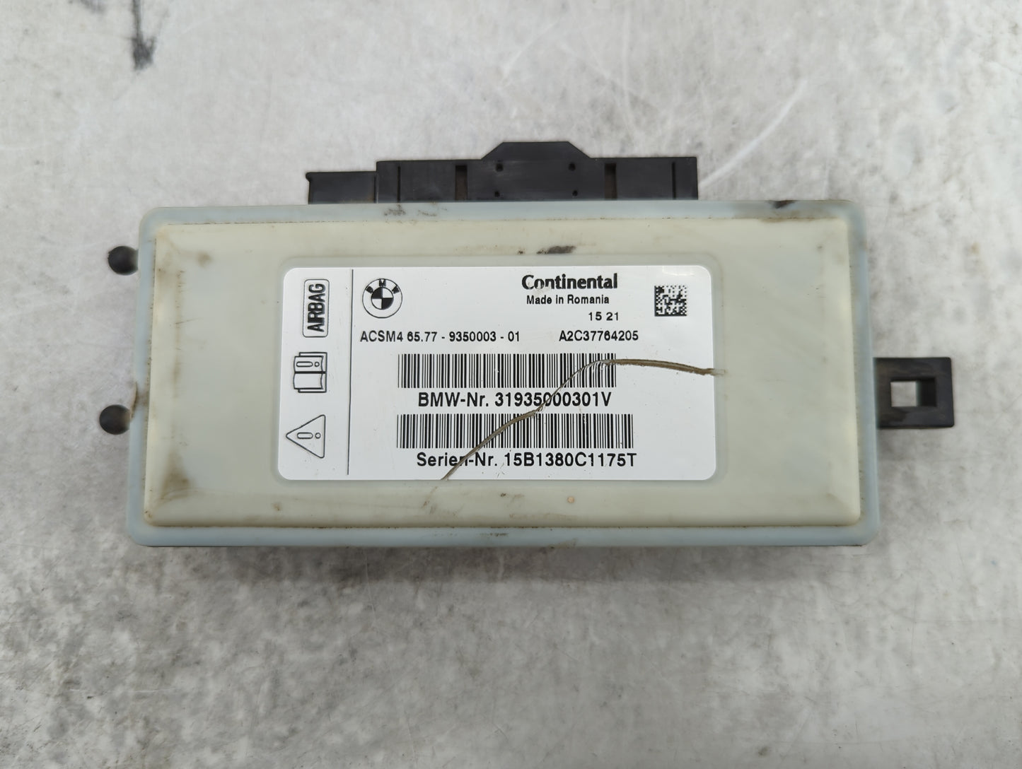 Bmw 328 Safety Restraint Srs Airbag Control Module - Oemusedautoparts1.com