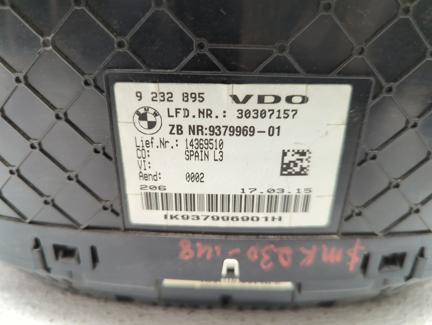 2012-2016 Bmw 328 Instrument Cluster Speedometer Gauges P/N:9232895 9379969-01, 30307157 Fits Fits 2012 2013 2014 2015 2016 