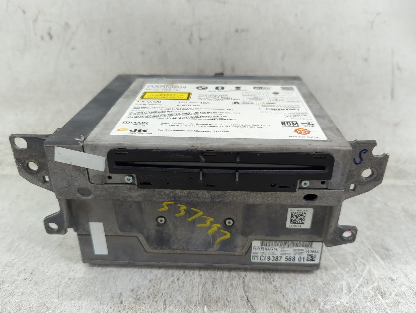 2014-2016 Bmw 328i Radio AM FM Cd Player Receiver Replacement P/N:9387568 B017665, 9387568 01 Fits Fits 2014 2015 2016 2017 