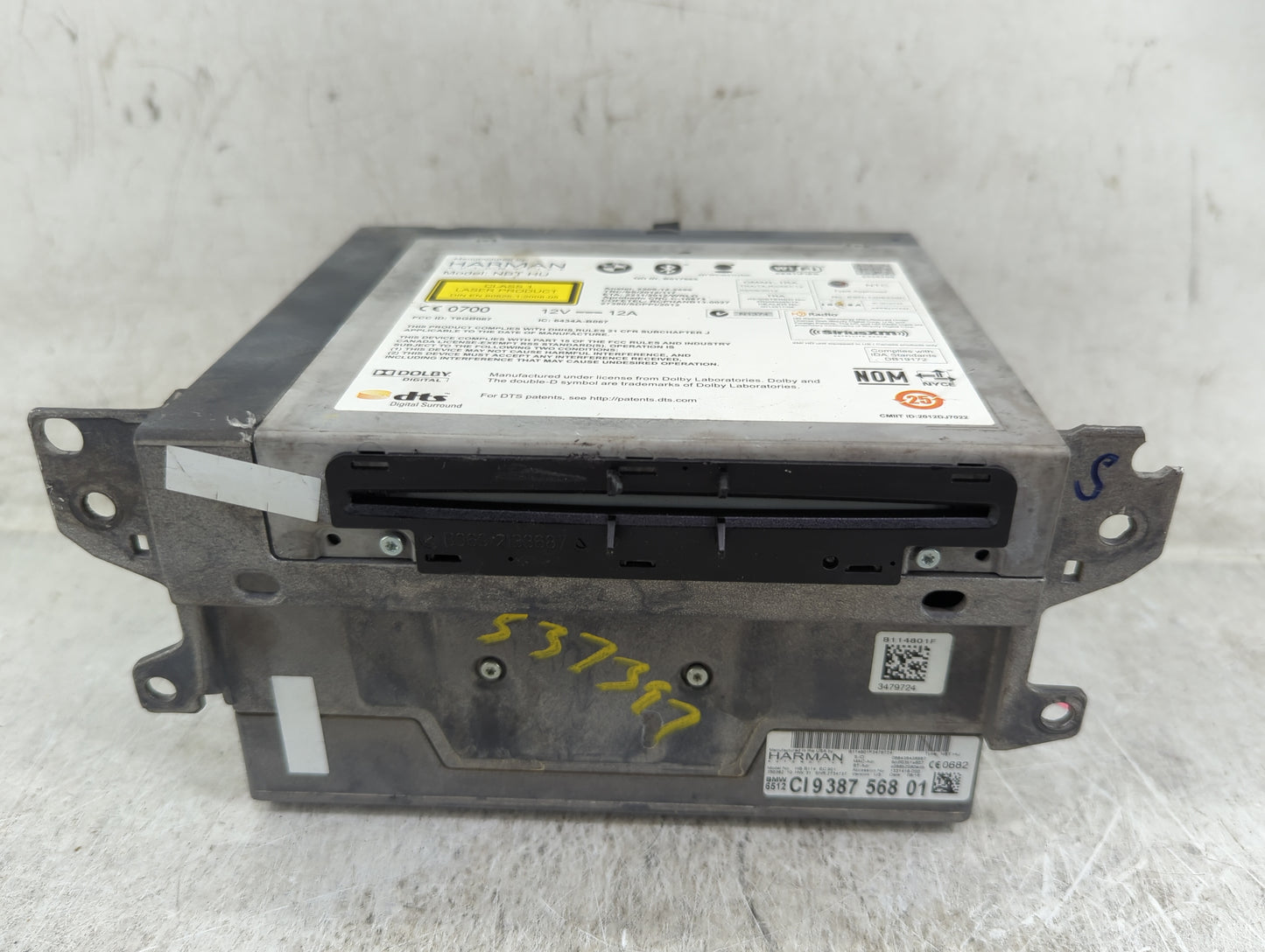 2014-2016 Bmw 328i Radio AM FM Cd Player Receiver Replacement P/N:9387568 B017665, 9387568 01 Fits Fits 2014 2015 2016 2017 