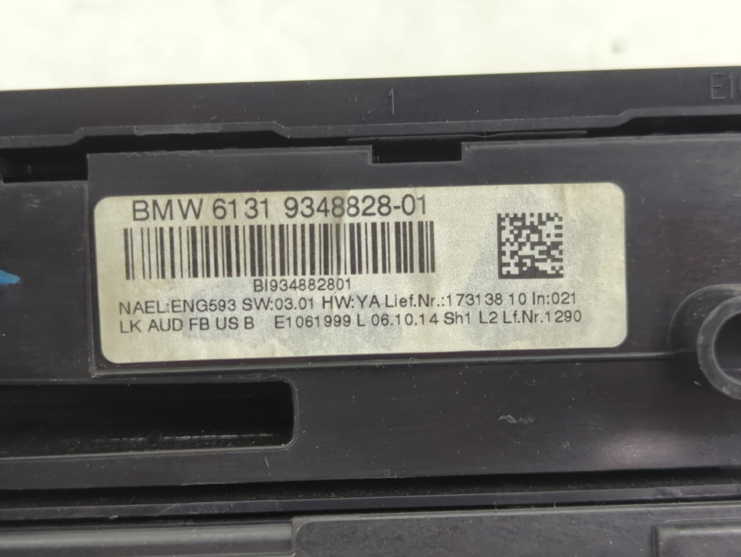 2014-2015 Bmw 328i Climate Control Module Temperature AC/Heater Replacement P/N:9348828-01 6131934882801 Fits Fits 2014 2015