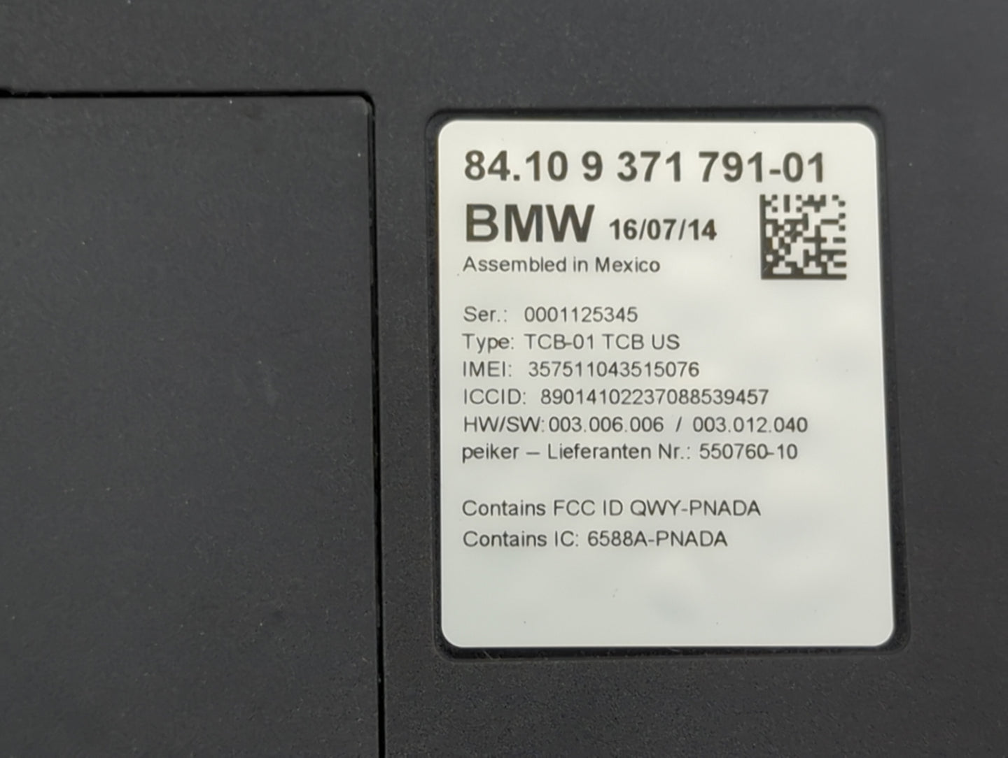 2012-2015 Bmw 328i Telematics Control Module - Oemusedautoparts1.com
