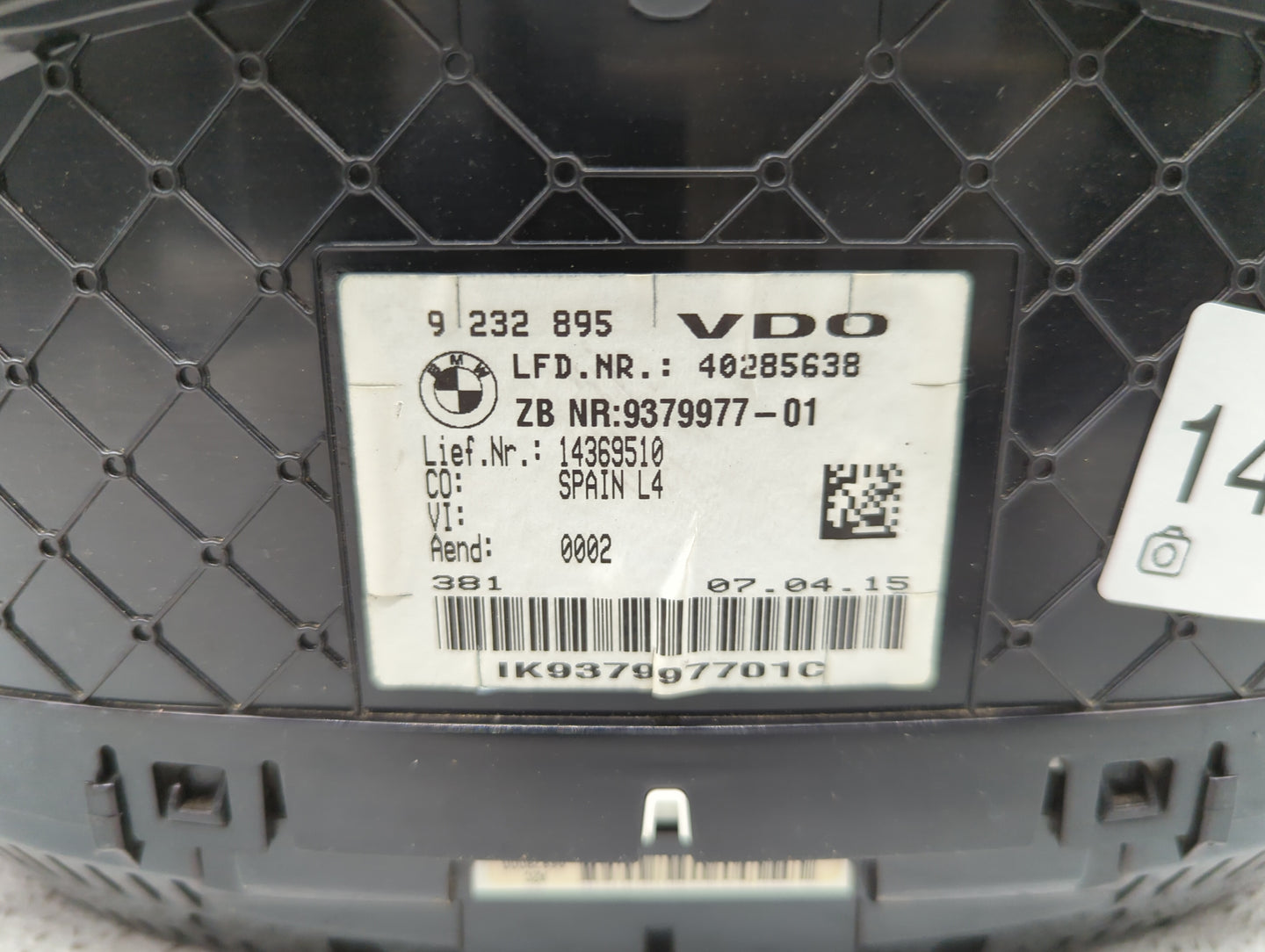 2012-2016 Bmw 328i Instrument Cluster Speedometer Gauges P/N:9232895 9379977-01 Miles:82K Fits OEM Used Auto Parts - Oemused