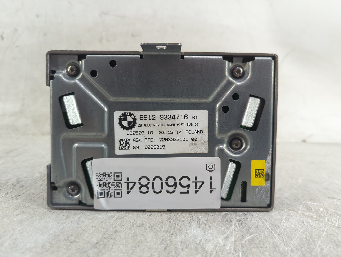2012-2015 Bmw 328i Radio Speaker Amplifier 65129334716|7203033101 - Oemusedautoparts1.com