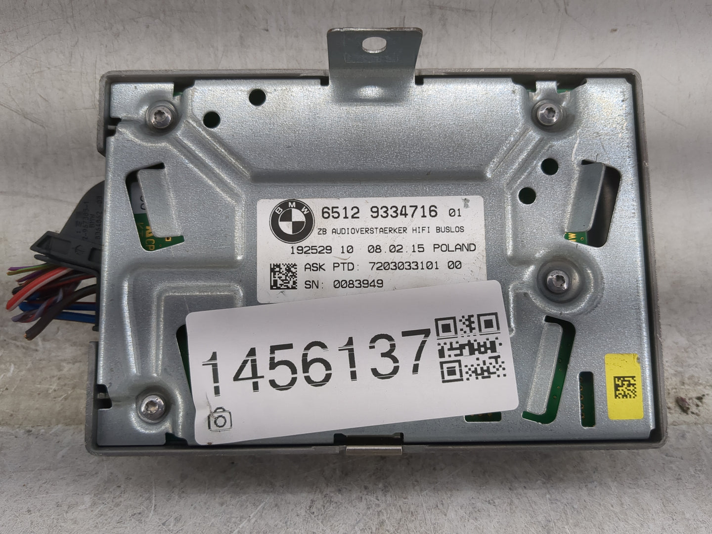 Bmw 328xi Radio Speaker Amplifier 65129334716|7203033101 - Oemusedautoparts1.com