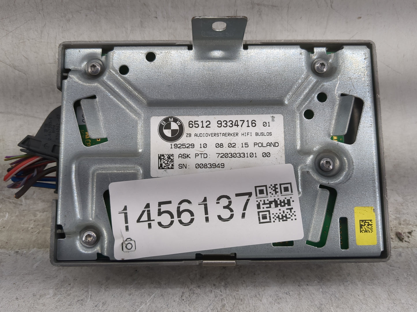 Bmw 328xi Radio Speaker Amplifier 65129334716|7203033101 - Oemusedautoparts1.com