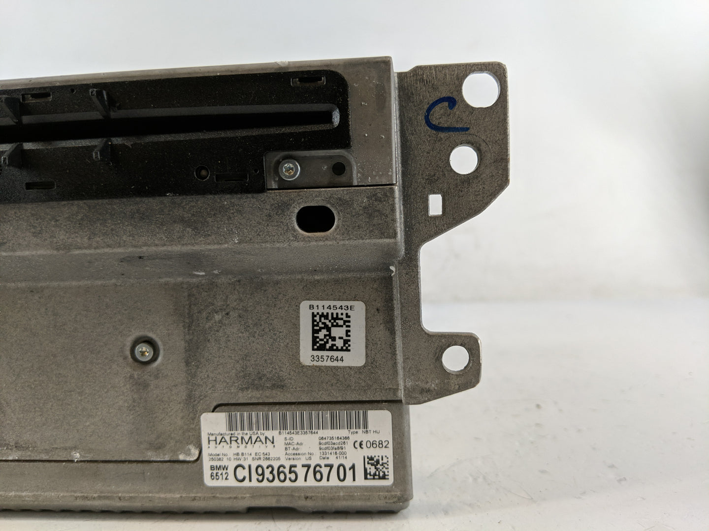 2014-2015 Bmw 328i Radio AM FM Cd Player Receiver Replacement P/N:CI936576701 Fits Fits 2014 2015 2016 OEM Used Auto Parts -