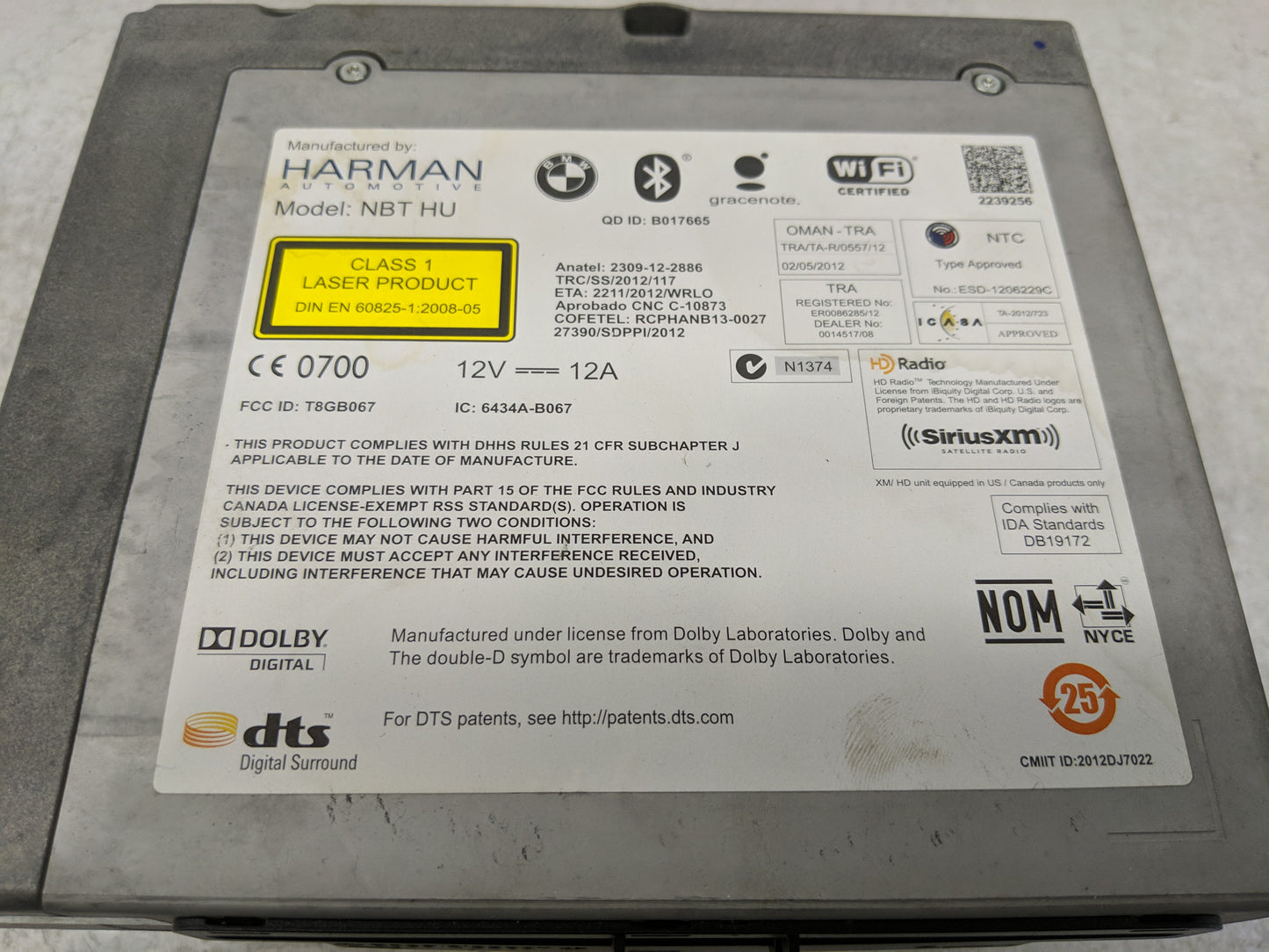 2015 Bmw 328i Radio AM FM Cd Player Receiver Replacement Fits OEM Used Auto Parts - Oemusedautoparts1.com