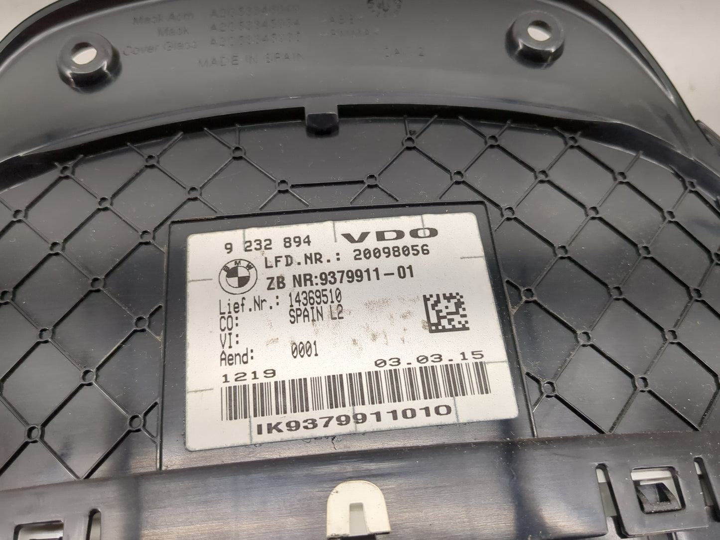 2012-2016 Bmw 328i Instrument Cluster Speedometer Gauges P/N:9 232 894 Miles: Fits Fits 2012 2013 2014 2015 2016 OEM Used Au