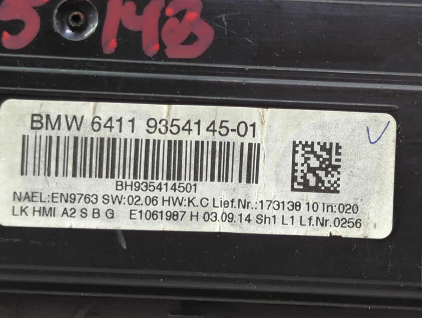 2014-2016 Bmw 328i Climate Control Module Temperature AC/Heater Replacement P/N:9354145-01 Fits OEM Used Auto Parts - Oemuse