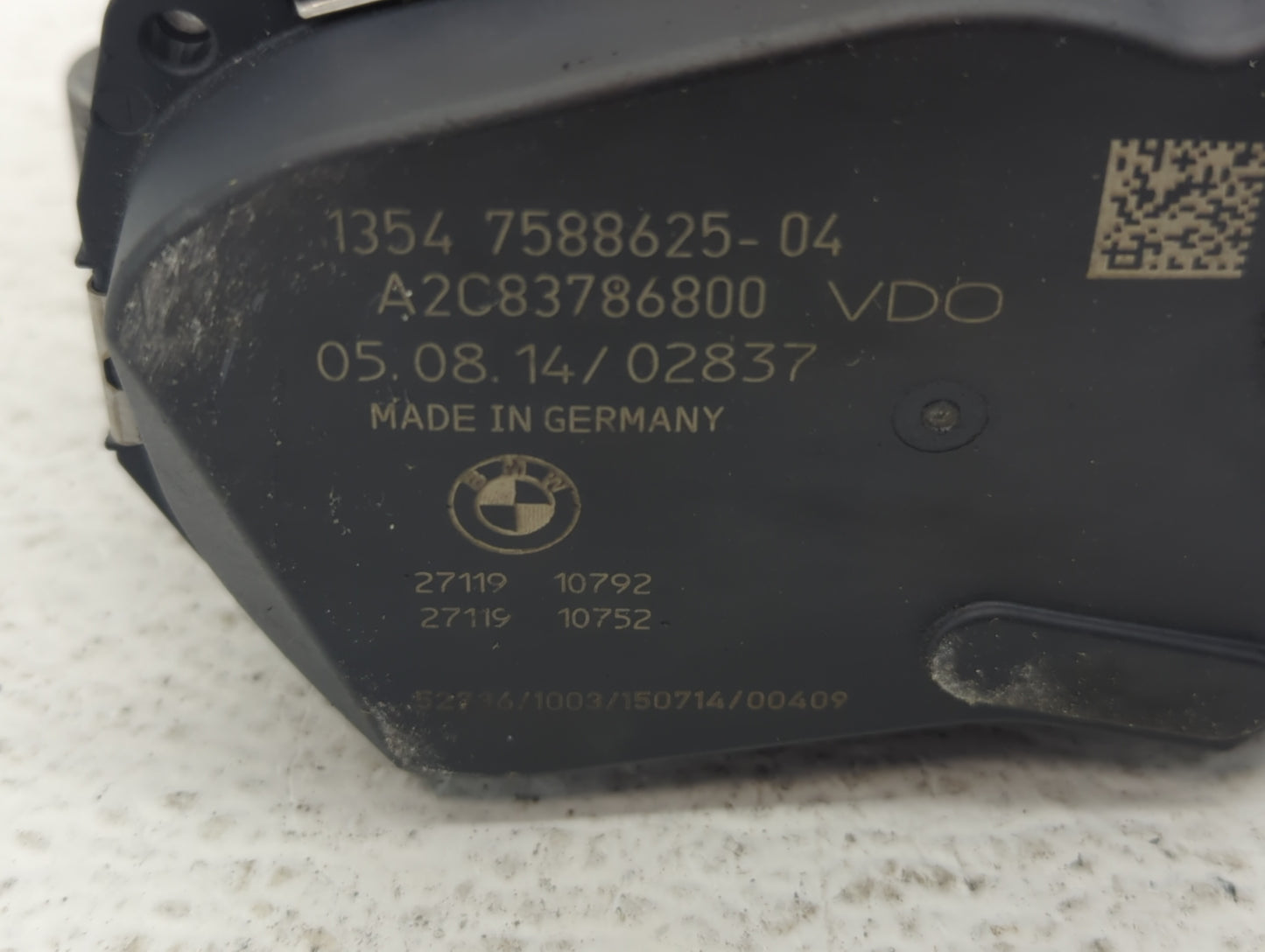 2012-2016 Bmw 328i Throttle Body P/N:1354 7588625-04 1354 7588625-03 Fits Fits 2012 2013 2014 2015 2016 2017 2018 OEM Used A