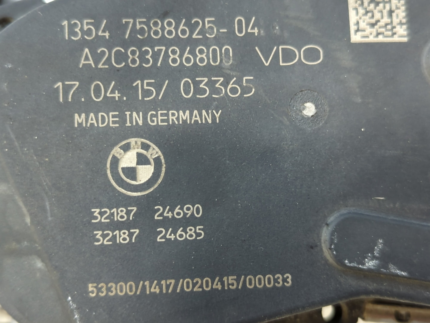 2012-2016 Bmw 328i Throttle Body P/N:1354 7588625-04 Fits Fits 2012 2013 2014 2015 2016 2017 2018 OEM Used Auto Parts - Oemu