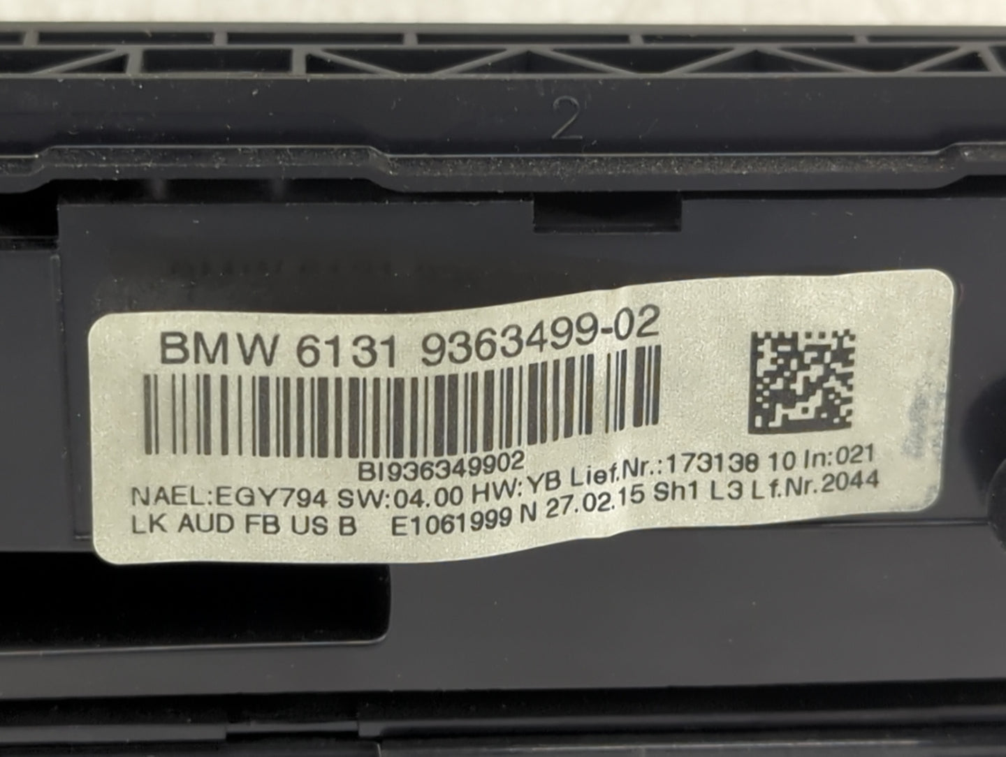 2015-2016 Bmw 428i Climate Control Module Temperature AC/Heater Replacement P/N:9363499-02 6131 9363499-02 Fits OEM Used Aut