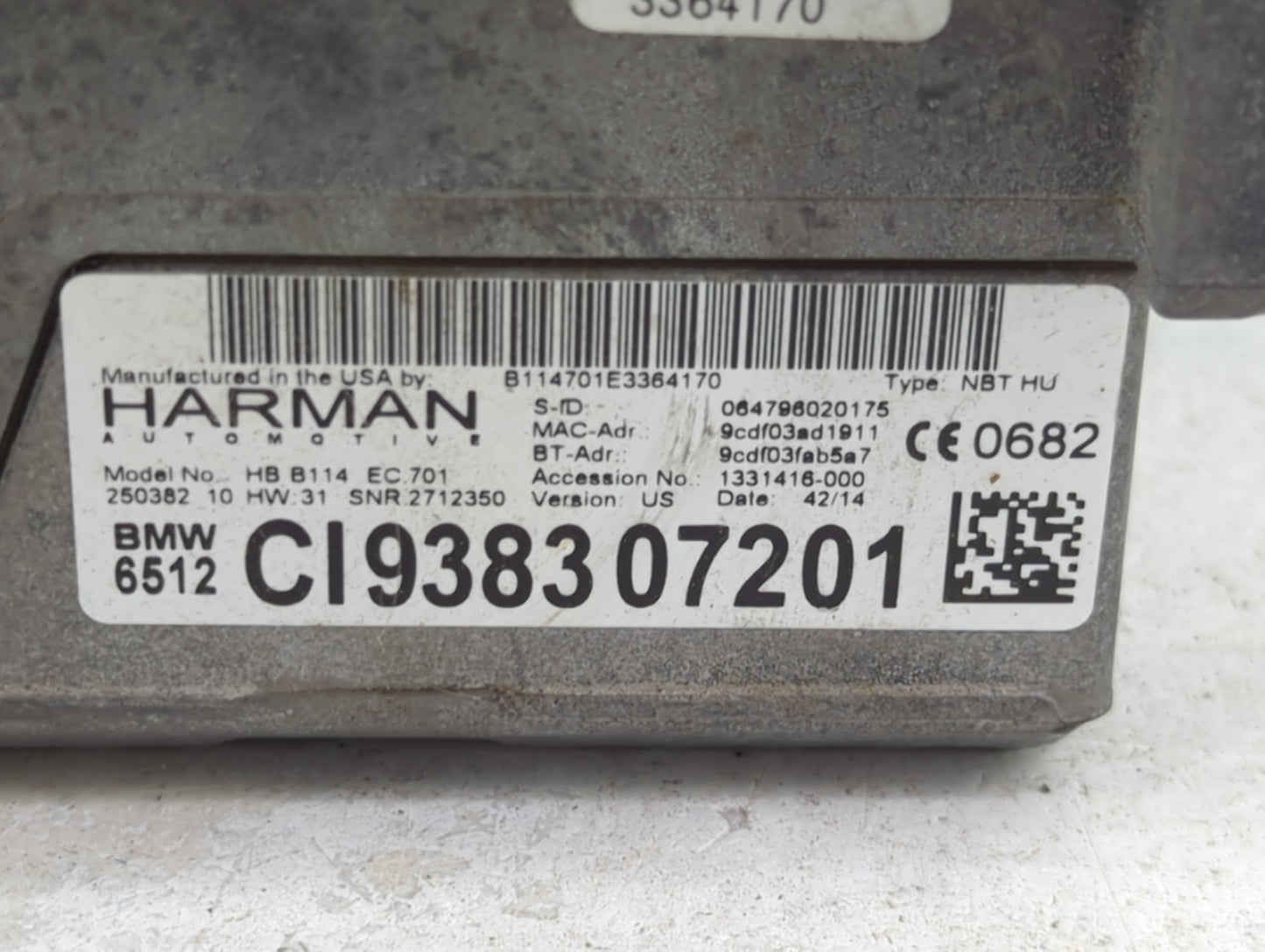 2014-2015 Bmw 428i Radio AM FM Cd Player Receiver Replacement P/N:CI938307201 HB B114 EC.701 Fits Fits 2014 2015 2016 2017 2