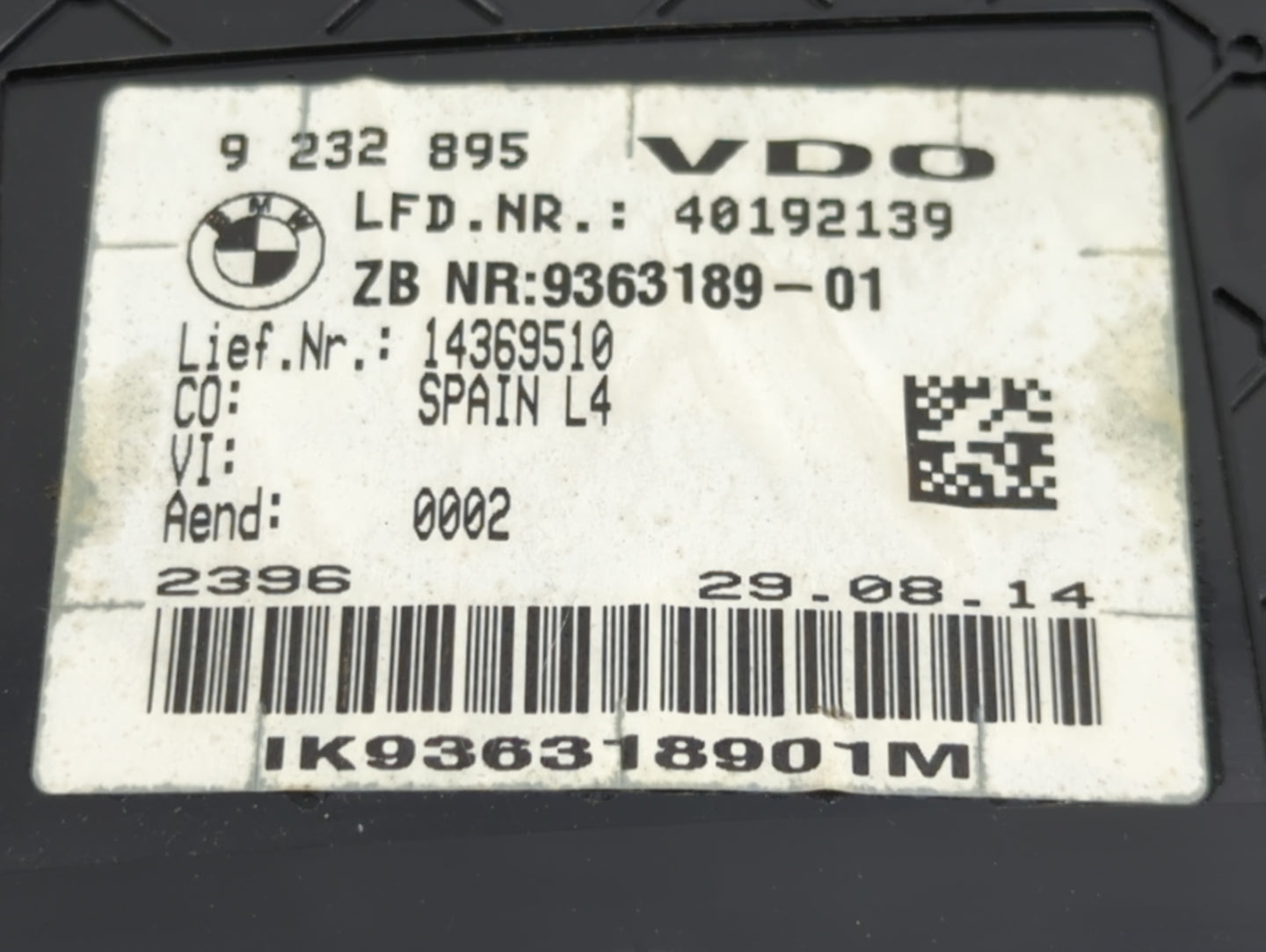 2014-2016 Bmw 428i Instrument Cluster Speedometer Gauges P/N:9232895 9363189-01 Miles:93K Fits OEM Used Auto Parts - Oemused
