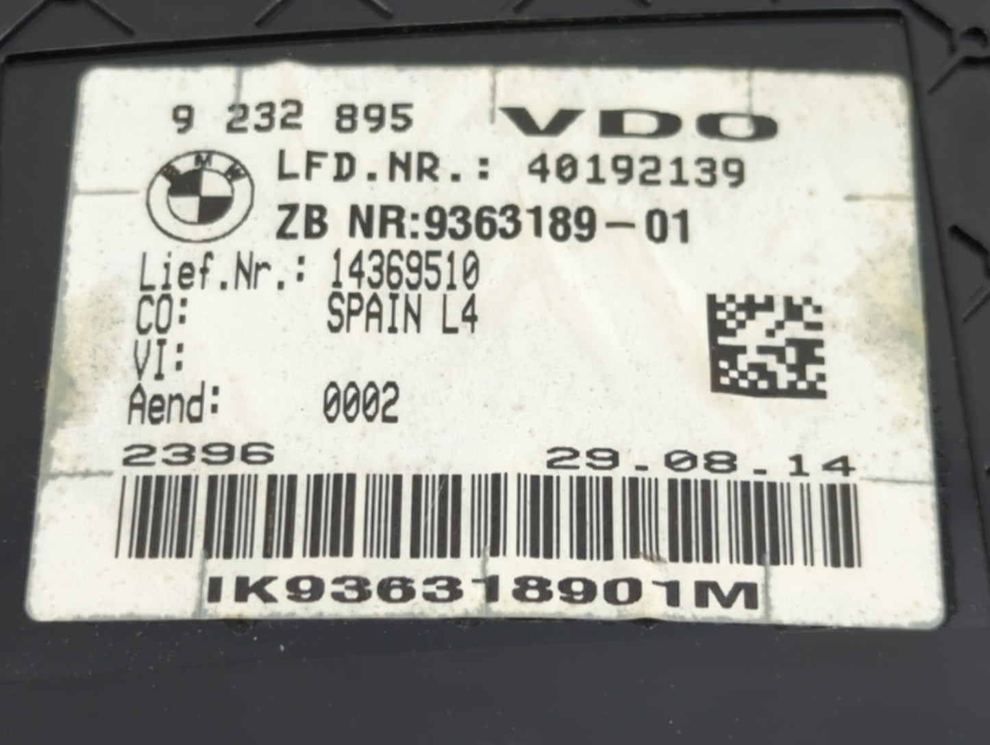2014-2016 Bmw 428i Instrument Cluster Speedometer Gauges P/N:9232895 9363189-01 Miles:93K Fits OEM Used Auto Parts - Oemused