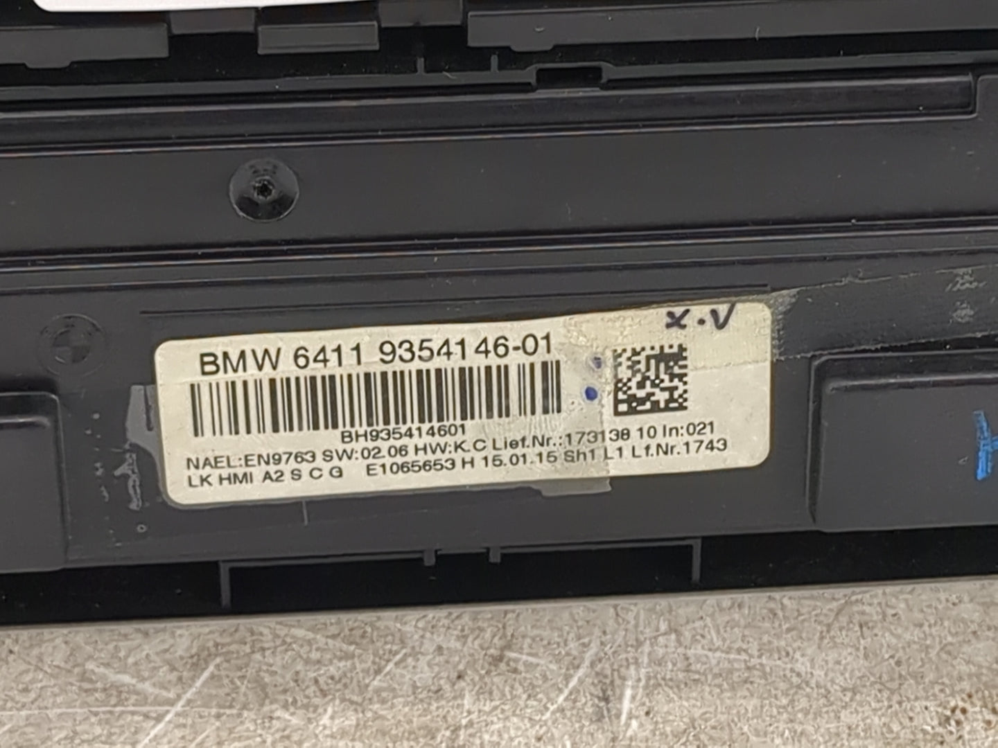 2015-2016 Bmw 428i Climate Control Module Temperature AC/Heater Replacement P/N:9354146-01 Fits OEM Used Auto Parts - Oemuse