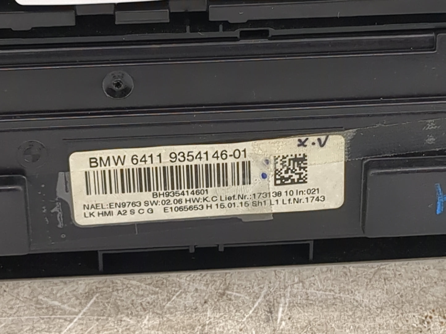 2015-2016 Bmw 428i Climate Control Module Temperature AC/Heater Replacement P/N:9354146-01 Fits OEM Used Auto Parts - Oemuse