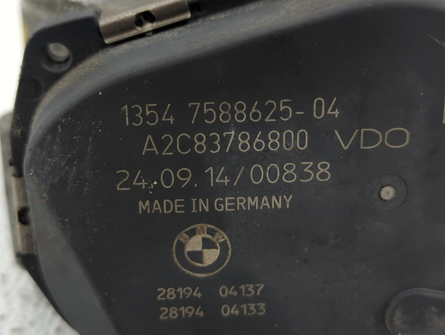 2014-2016 Bmw 428i Throttle Body P/N:1354 7588625-04 1354 7588625-03 Fits Fits 2012 2013 2014 2015 2016 2017 2018 OEM Used A