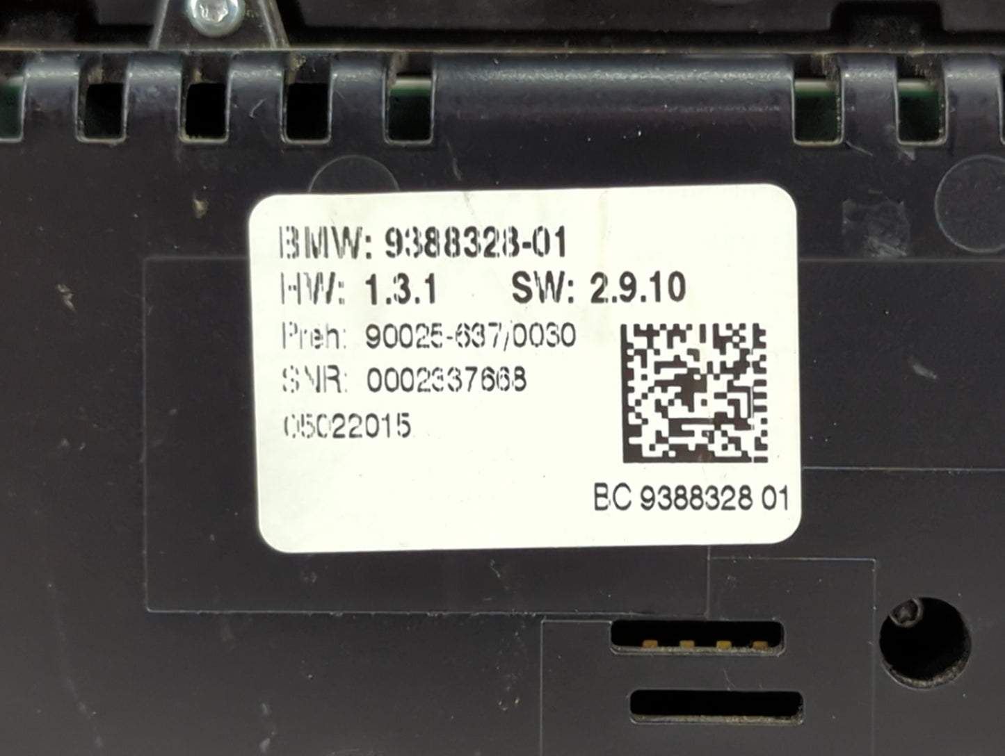 2011-2016 Bmw 528 Climate Control Module Temperature AC/Heater Replacement P/N:9388328-01 90025-637/0030 Fits OEM Used Auto 