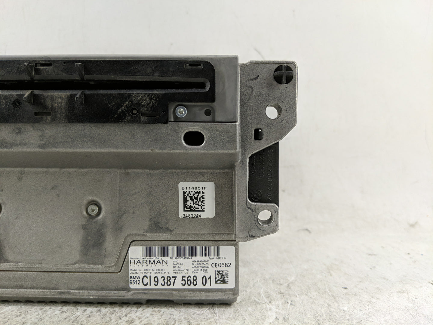 2015 Bmw 528i Radio AM FM Cd Player Receiver Replacement P/N:86120-30A80-C0 Fits OEM Used Auto Parts - Oemusedautoparts1.com