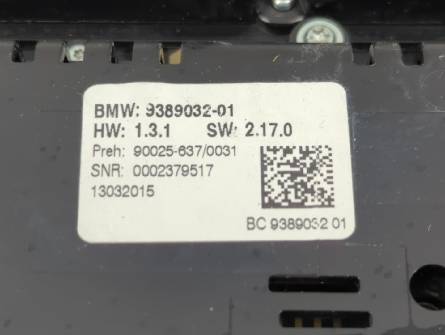 2011-2016 Bmw 528i Climate Control Module Temperature AC/Heater Replacement P/N:9389032-01 Fits OEM Used Auto Parts - Oemuse