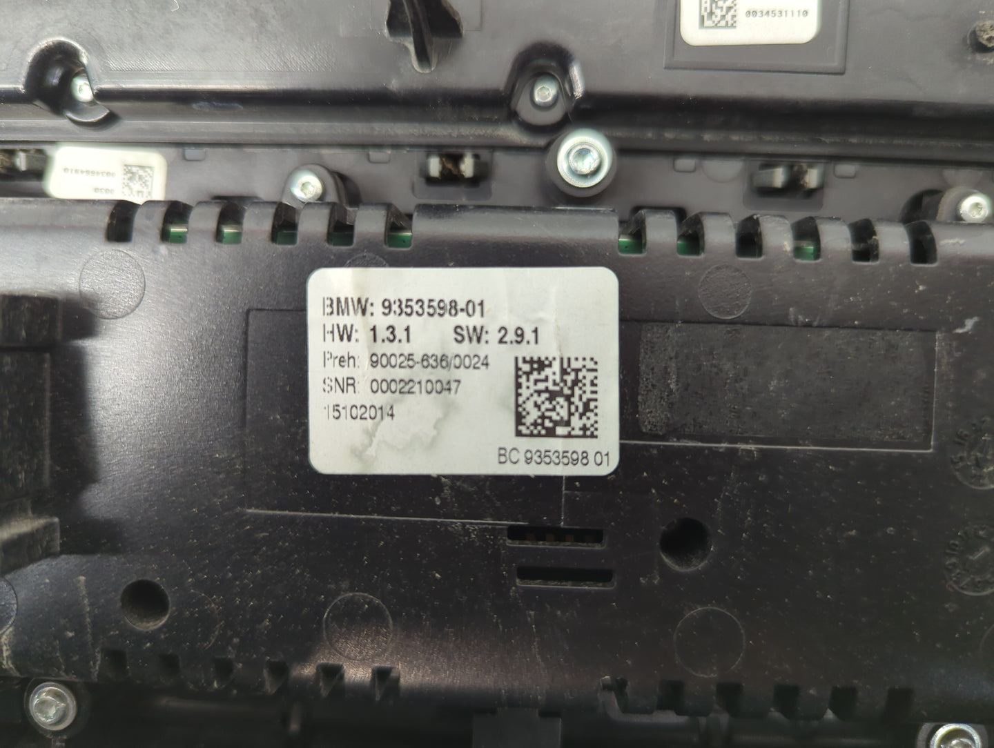 2011-2015 Bmw 528i Climate Control Module Temperature AC/Heater Replacement P/N:9353598-01 Fits Fits 2011 2012 2013 2014 201