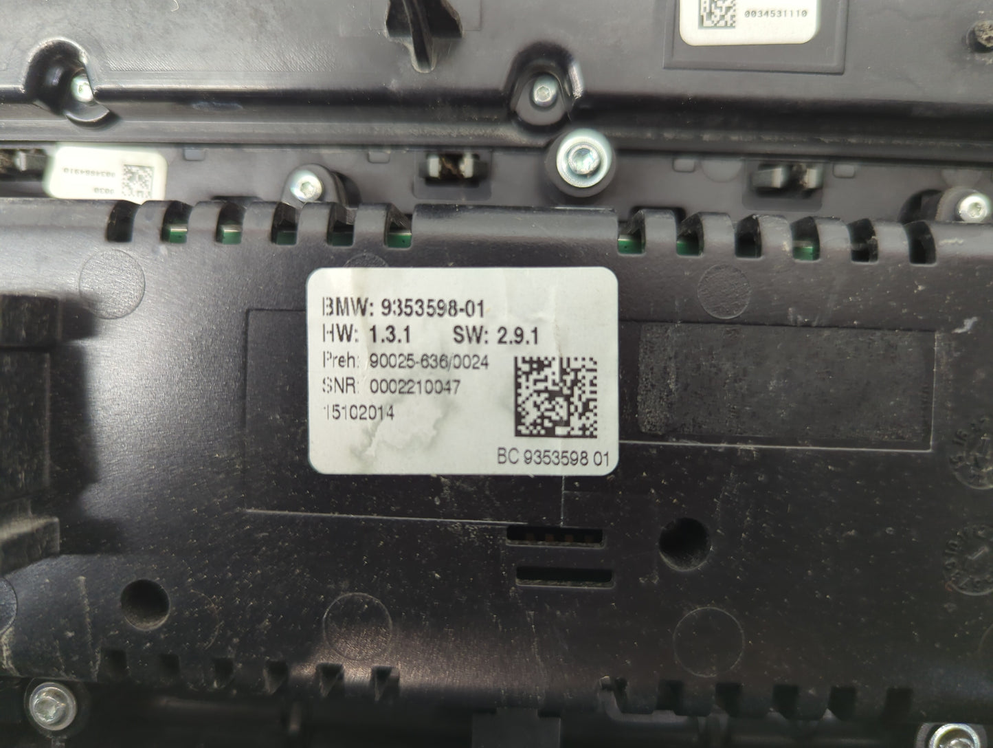 2011-2015 Bmw 528i Climate Control Module Temperature AC/Heater Replacement P/N:9353598-01 Fits Fits 2011 2012 2013 2014 201