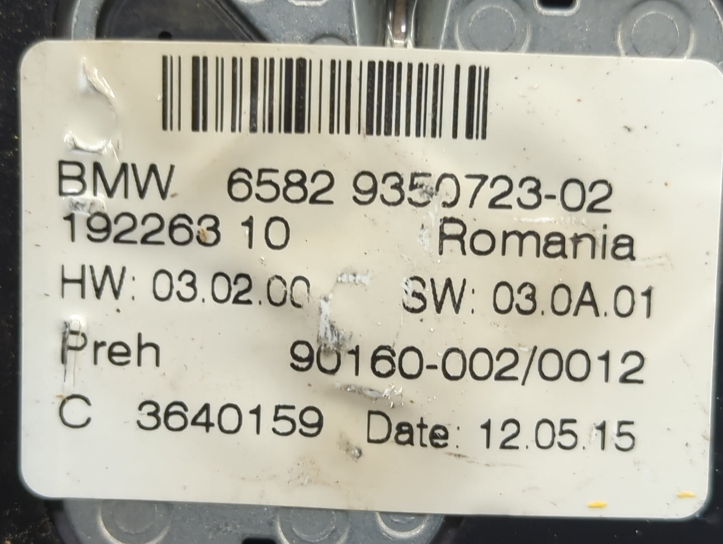 2015 Bmw 528i Radio AM FM Cd Player Receiver Replacement P/N:65829350723-02 19226310, 90160-002/0012, 3640159 Fits OEM Used 
