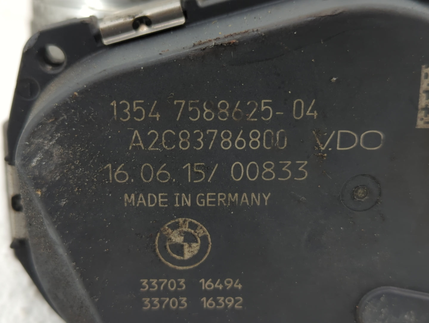 2012-2016 Bmw 528i Throttle Body P/N:1354 7588625-04 1354 7588625-03 Fits Fits 2012 2013 2014 2015 2016 2017 2018 OEM Used A