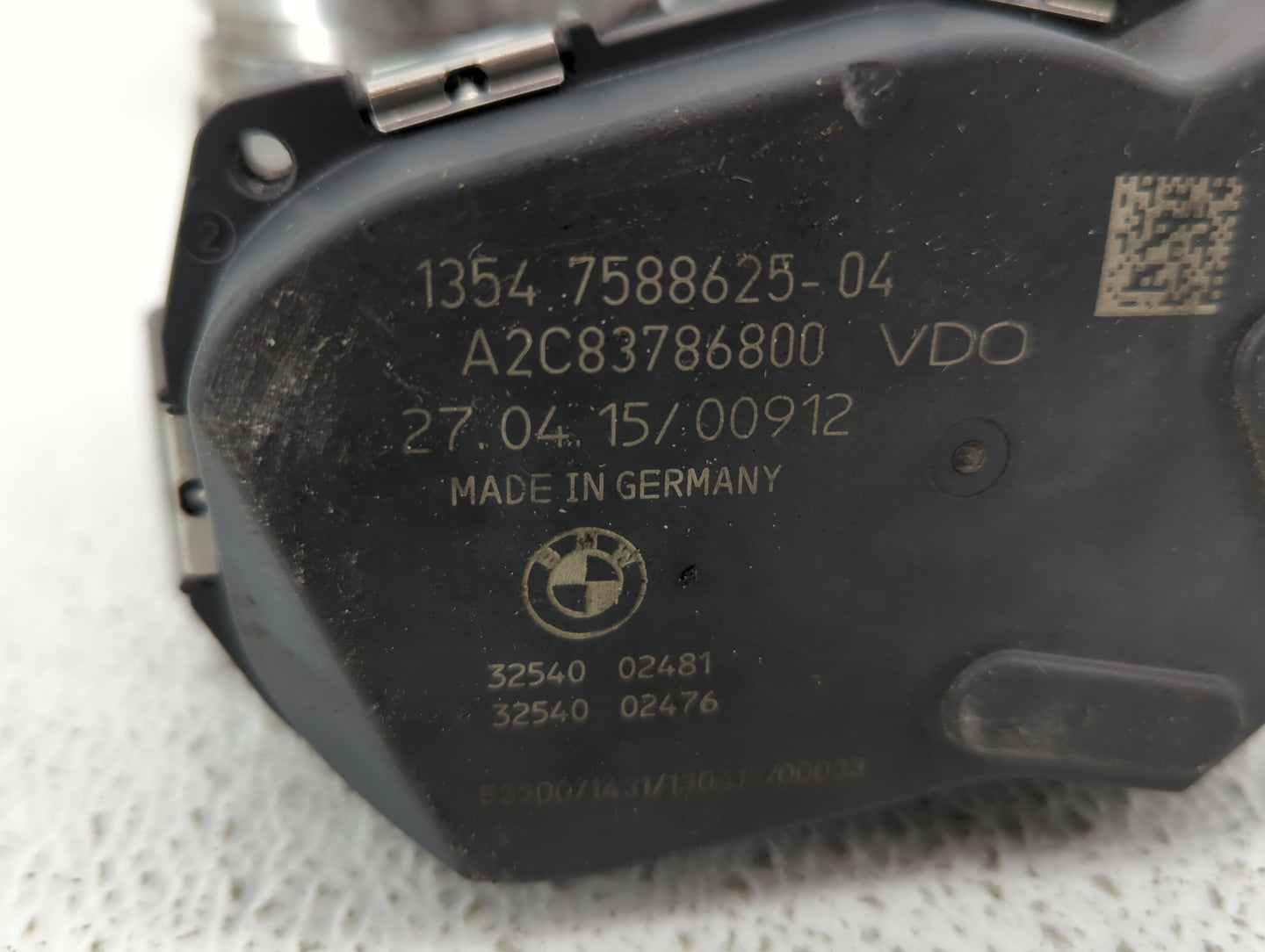 2012-2016 Bmw 528i Throttle Body P/N:1354 7588625-04 1354 7588625-03 Fits Fits 2012 2013 2014 2015 2016 2017 2018 OEM Used A