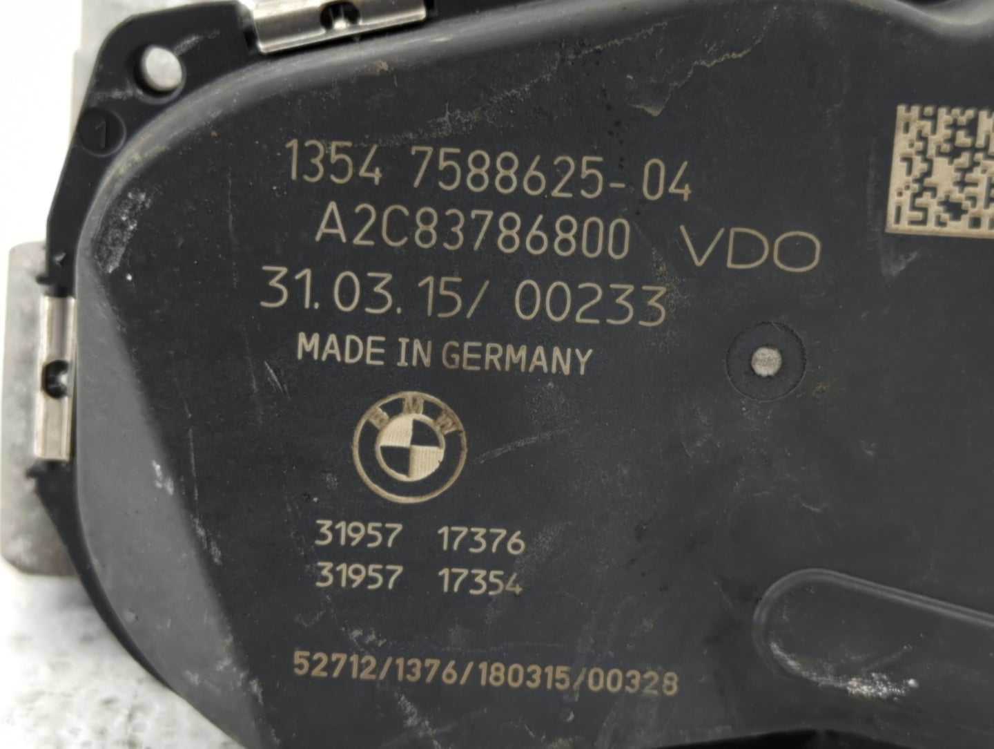 2012-2016 Bmw 528i Throttle Body P/N:1354 7588625-04 Fits Fits 2012 2013 2014 2015 2016 2017 2018 OEM Used Auto Parts - Oemu