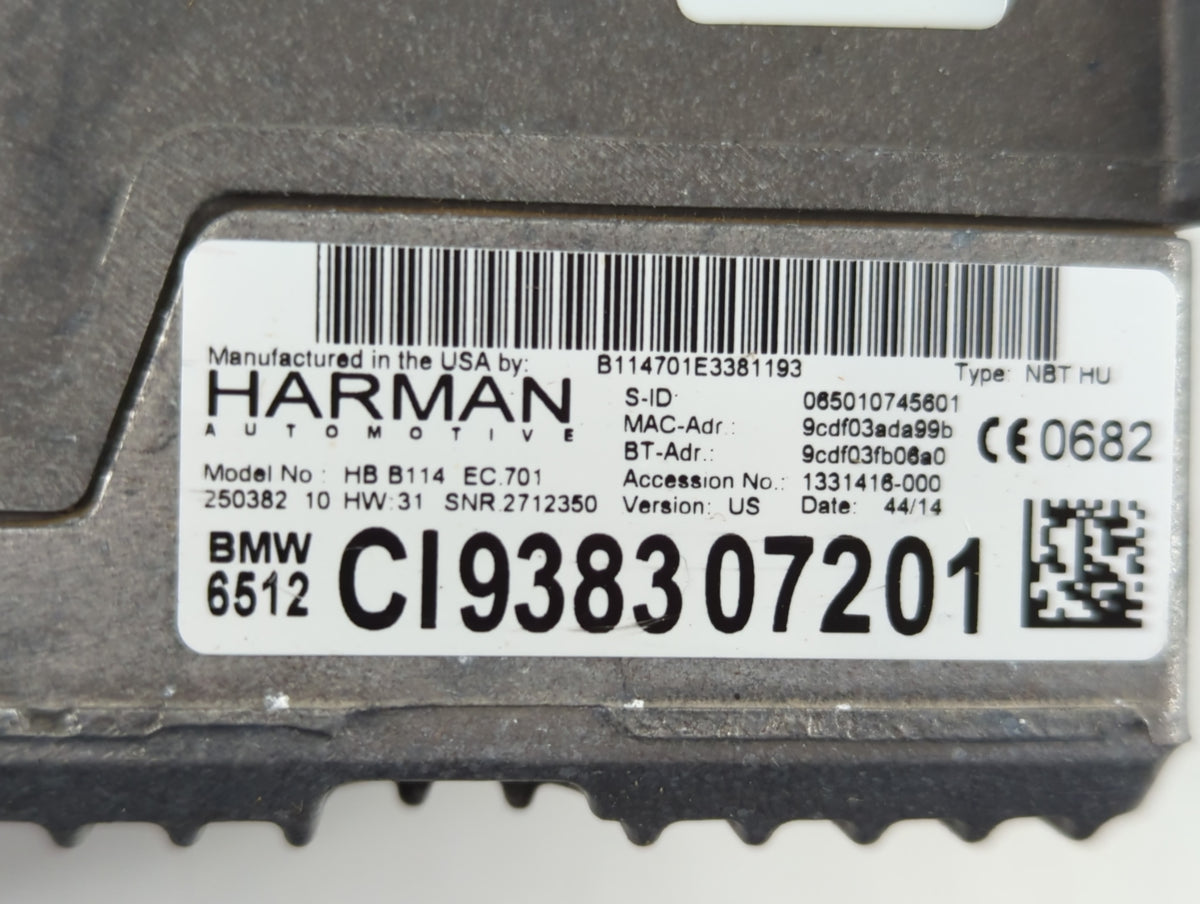 2015-2015 Bmw 528i Am Fm Cd Player Radio Receiver 771186 - Oemusedautoparts1.com