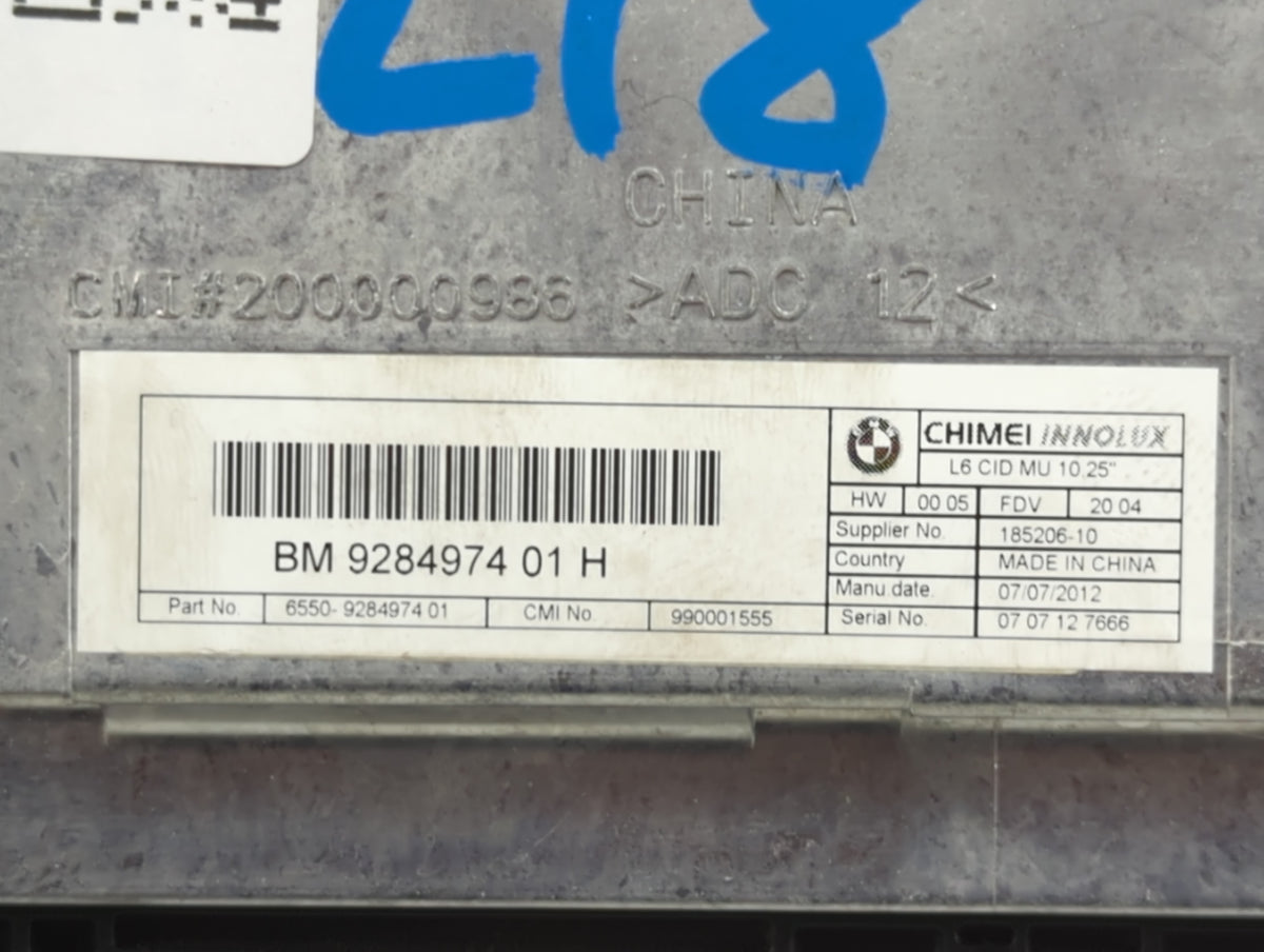 2011-2016 Bmw 535i Information Radio Display Screen - Oemusedautoparts1.com