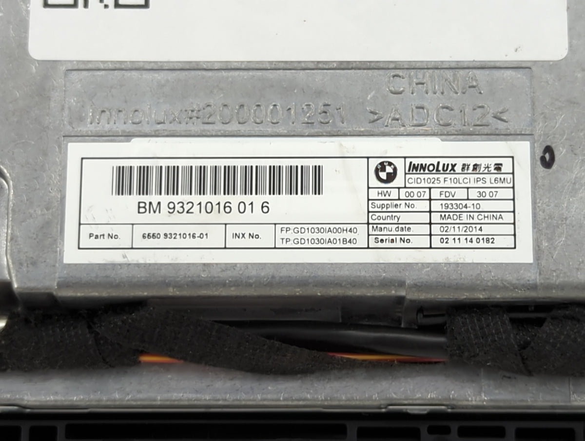 2011-2016 Bmw 535i Information Radio Display Screen 1434109 - Oemusedautoparts1.com