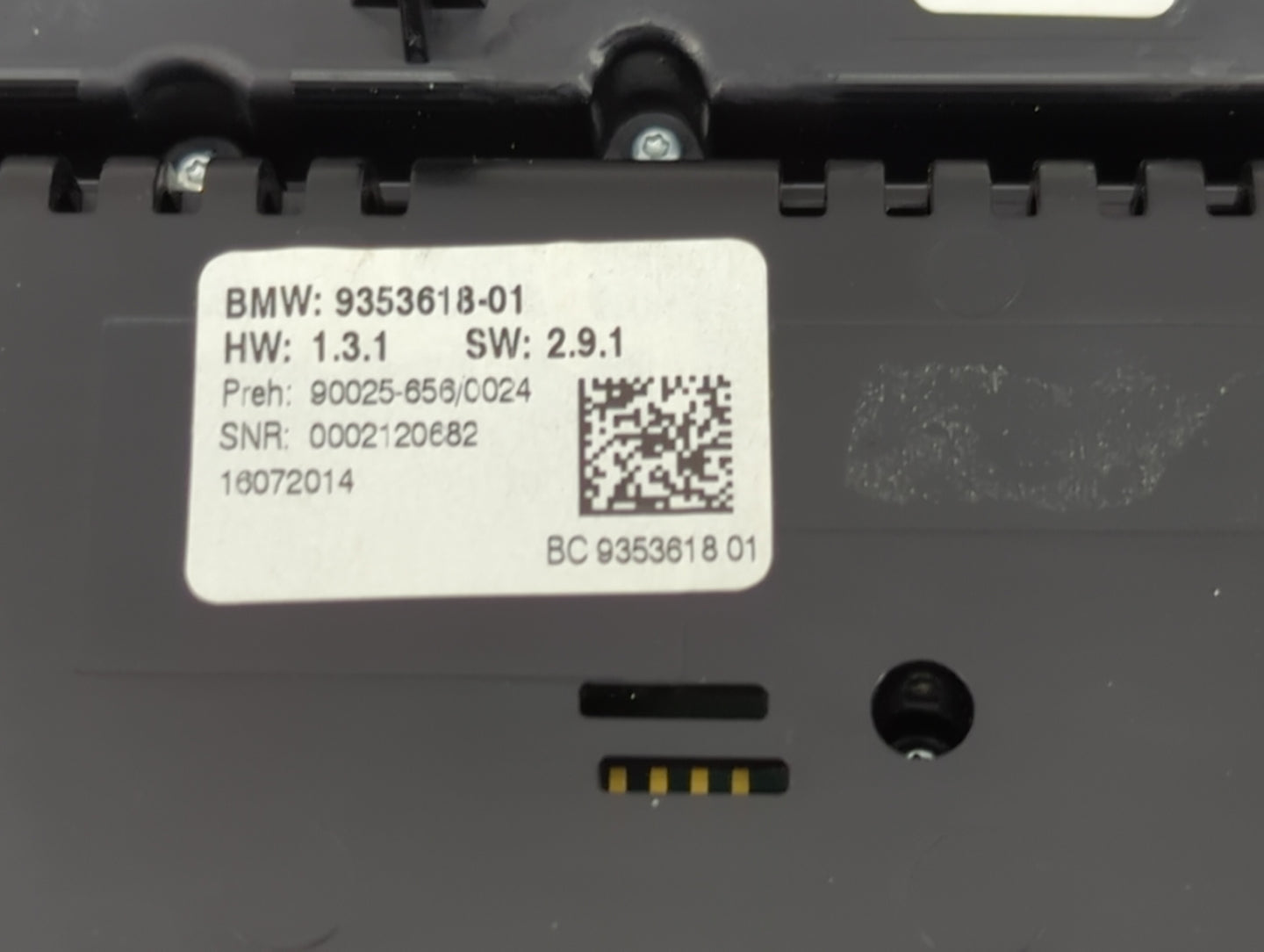 2012-2018 Bmw 640i Climate Control Module Temperature AC/Heater Replacement P/N:9353618-01 Fits OEM Used Auto Parts - Oemuse