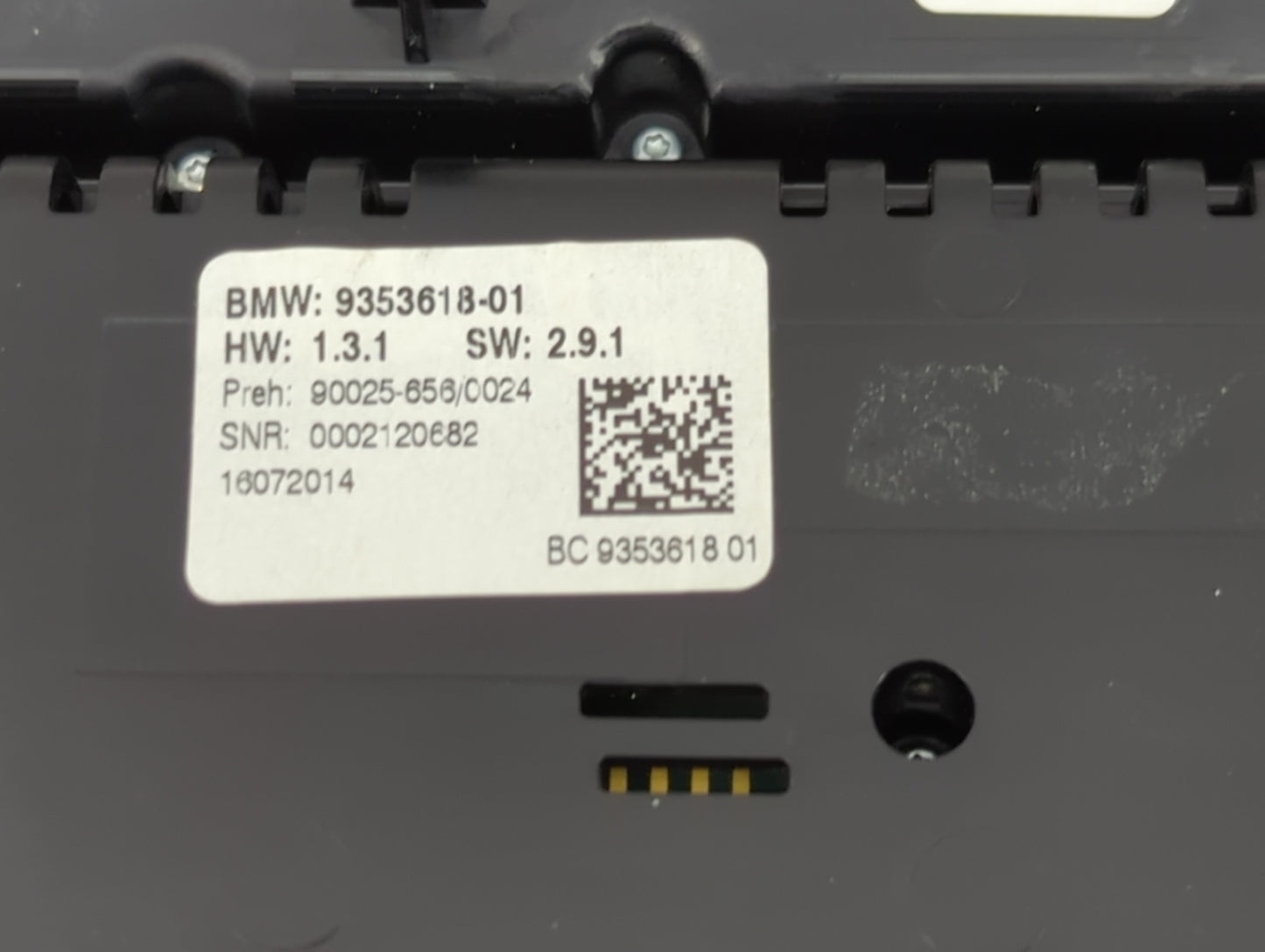 2012-2018 Bmw 640i Climate Control Module Temperature AC/Heater Replacement P/N:9353618-01 Fits OEM Used Auto Parts - Oemuse