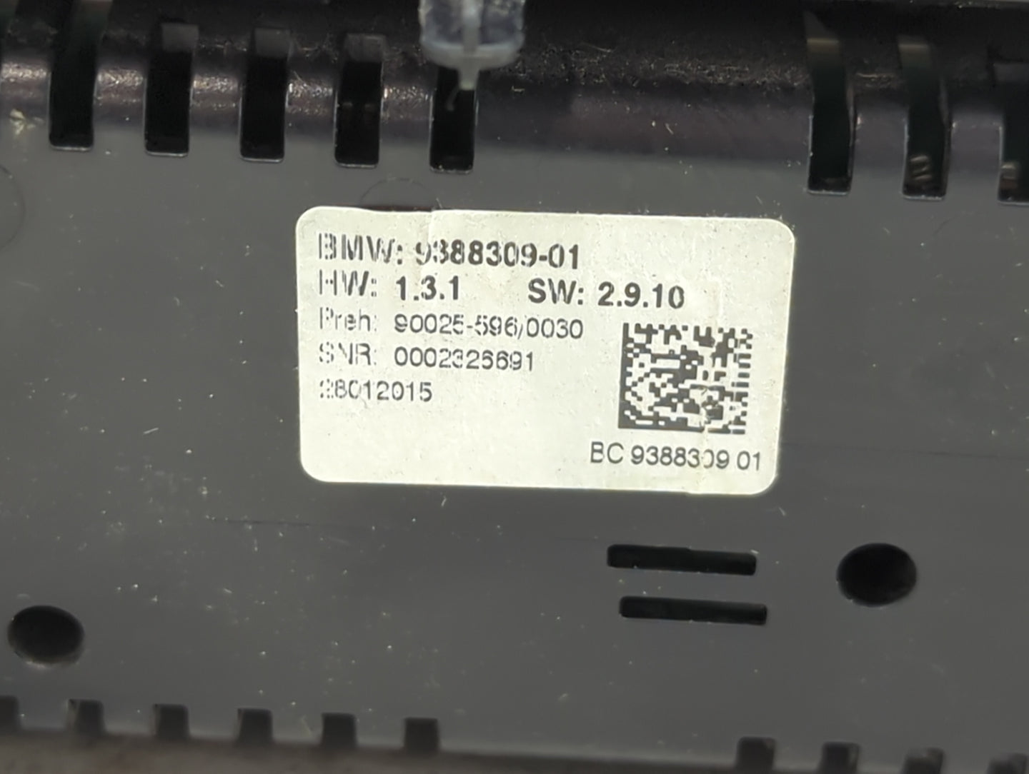 2015 Bmw 750 Climate Control Module Temperature AC/Heater Replacement P/N:9388309-01 9025-596/0030 Fits OEM Used Auto Parts 