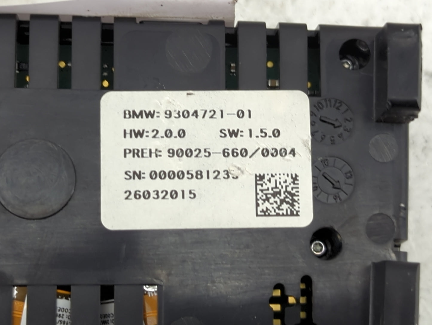 2009-2015 Bmw 750 Climate Control Module Temperature AC/Heater Replacement P/N:9304721-01 90025-660/0004 Fits OEM Used Auto 