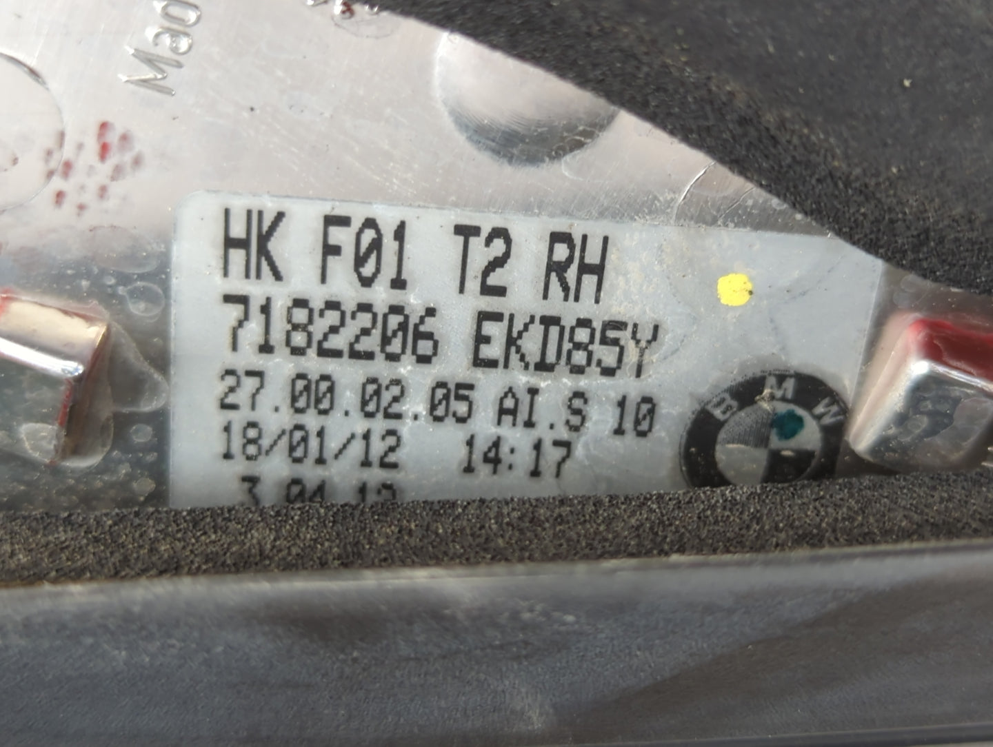 2013-2015 Bmw 750i Tail Light Assembly Passenger Right OEM Fits Fits 2013 2014 2015 OEM Used Auto Parts - Oemusedautoparts1.