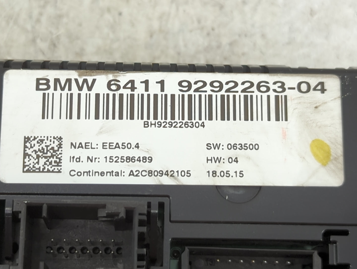 2012-2015 Bmw X1 Climate Control Module Temperature AC/Heater Replacement P/N:9292263-04 A2C80942105 Fits OEM Used Auto Part