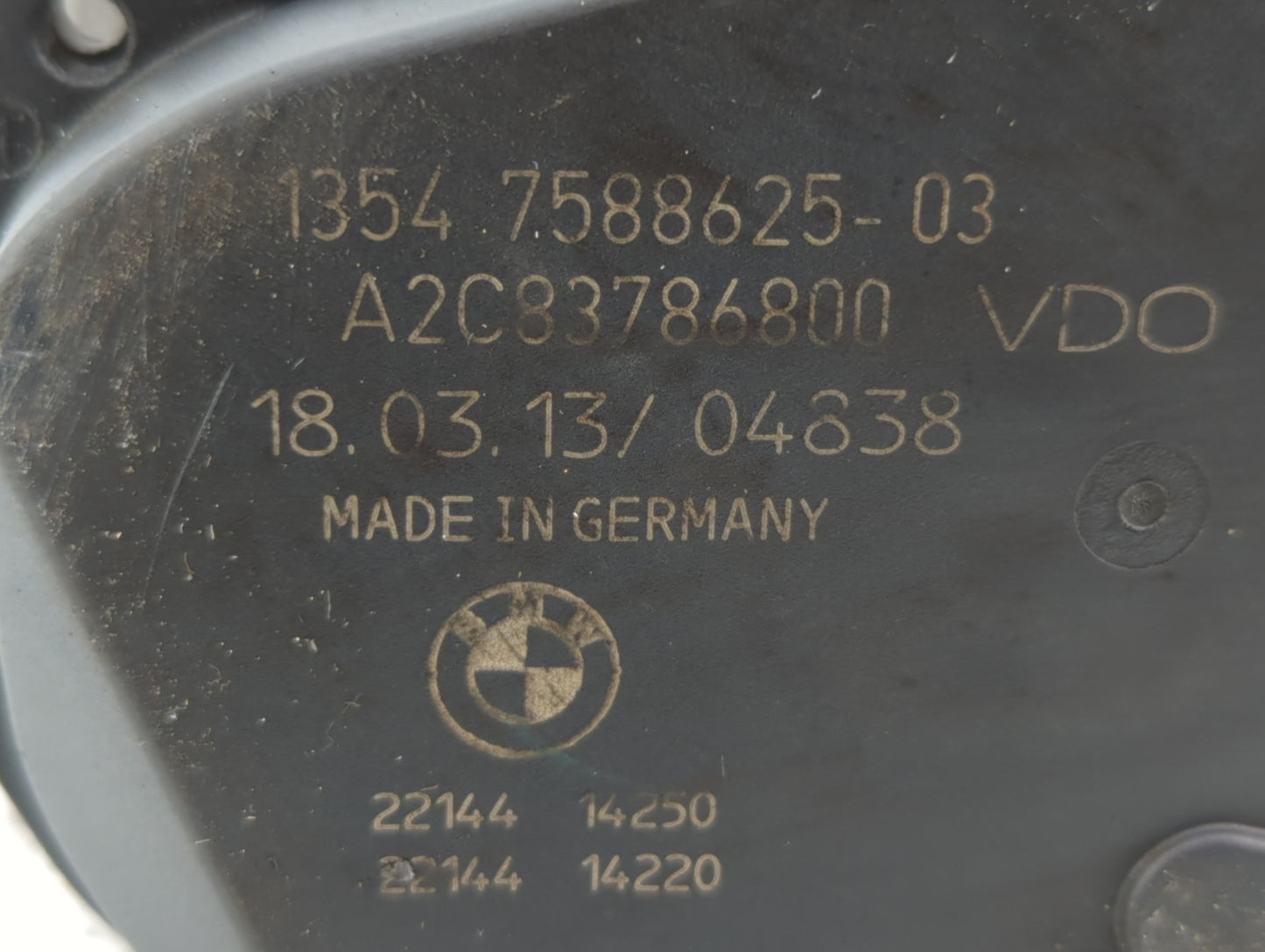 2012-2015 Bmw X1 Throttle Body P/N:1354 7588625-03 1354 7588625 Fits Fits 2012 2013 2014 2015 2016 2017 2018 OEM Used Auto P