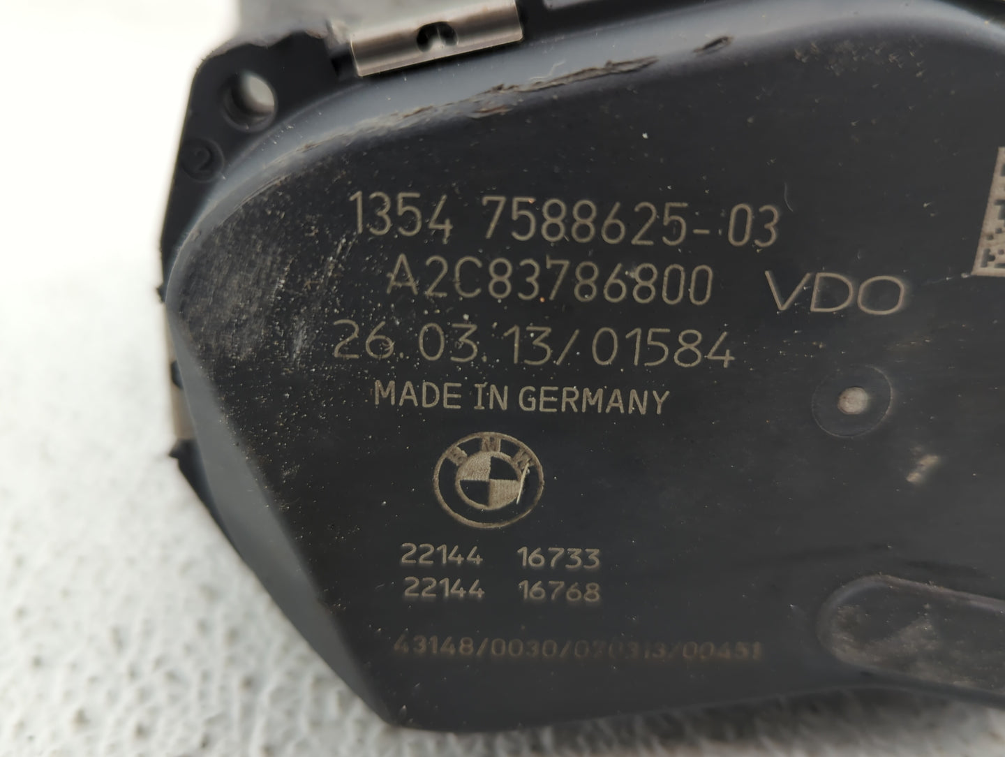 2012-2015 Bmw X1 Throttle Body P/N:1354 7588625-03 Fits Fits 2012 2013 2014 2015 2016 2017 2018 OEM Used Auto Parts - Oemuse