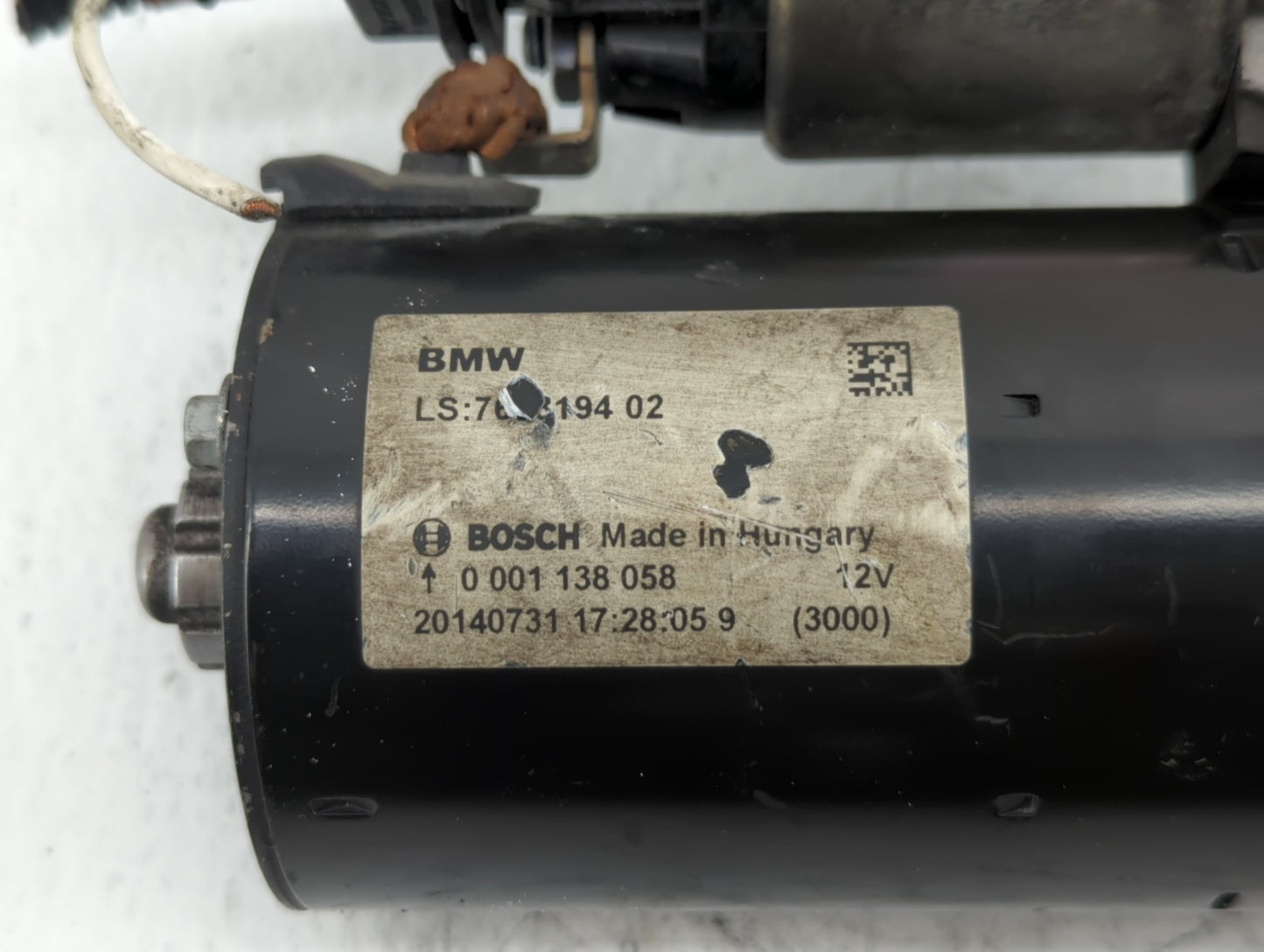 2012-2015 Bmw X1 Car Starter Motor Solenoid OEM P/N:0 001 138 058 Fits Fits 2012 2013 2014 2015 2016 2017 OEM Used Auto Part