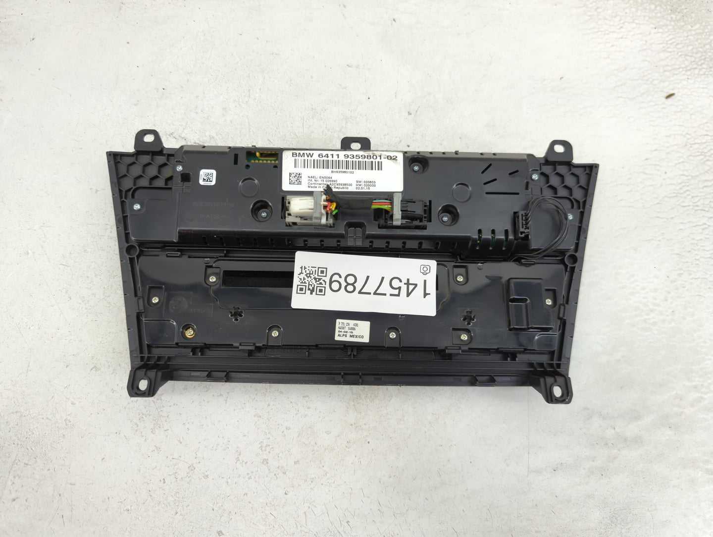 2015-2017 Bmw X3 Climate Control Module Temperature AC/Heater Replacement P/N:9359801-02 Fits Fits 2015 2016 2017 2018 OEM U